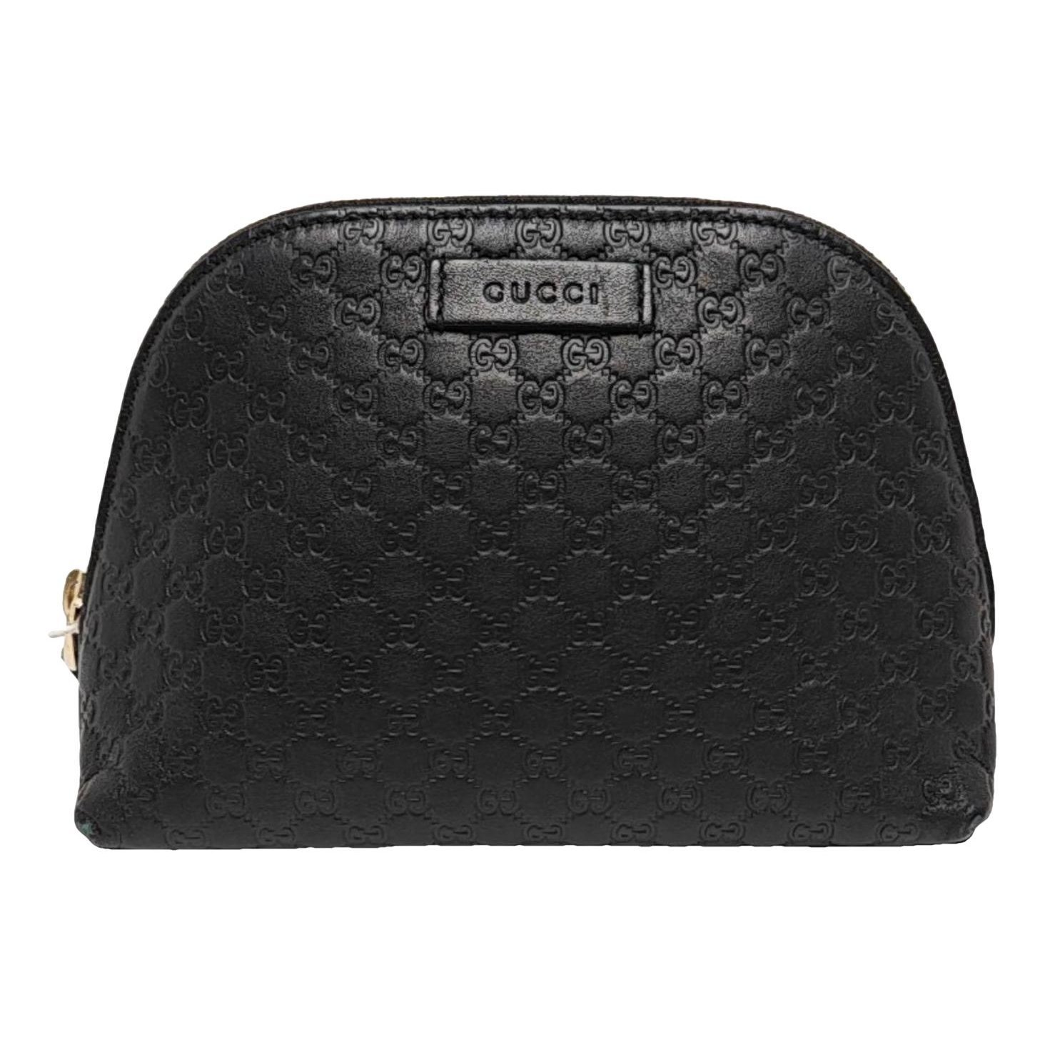 Leather clutch bag