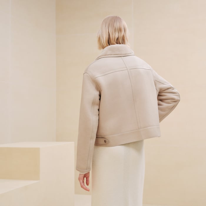 Beige Glaise Bomber Jacket