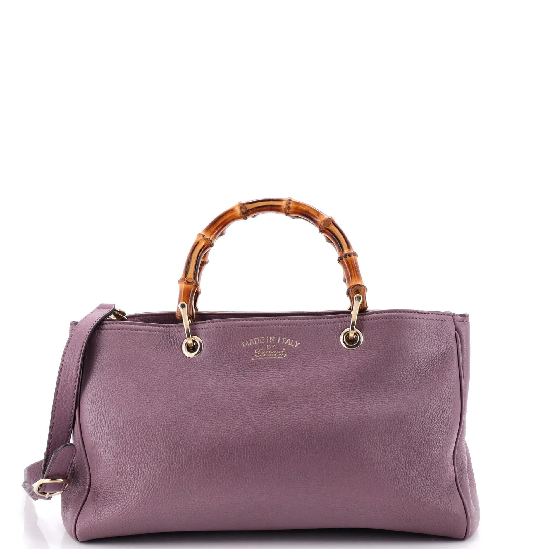Bamboo Shopper leather tote