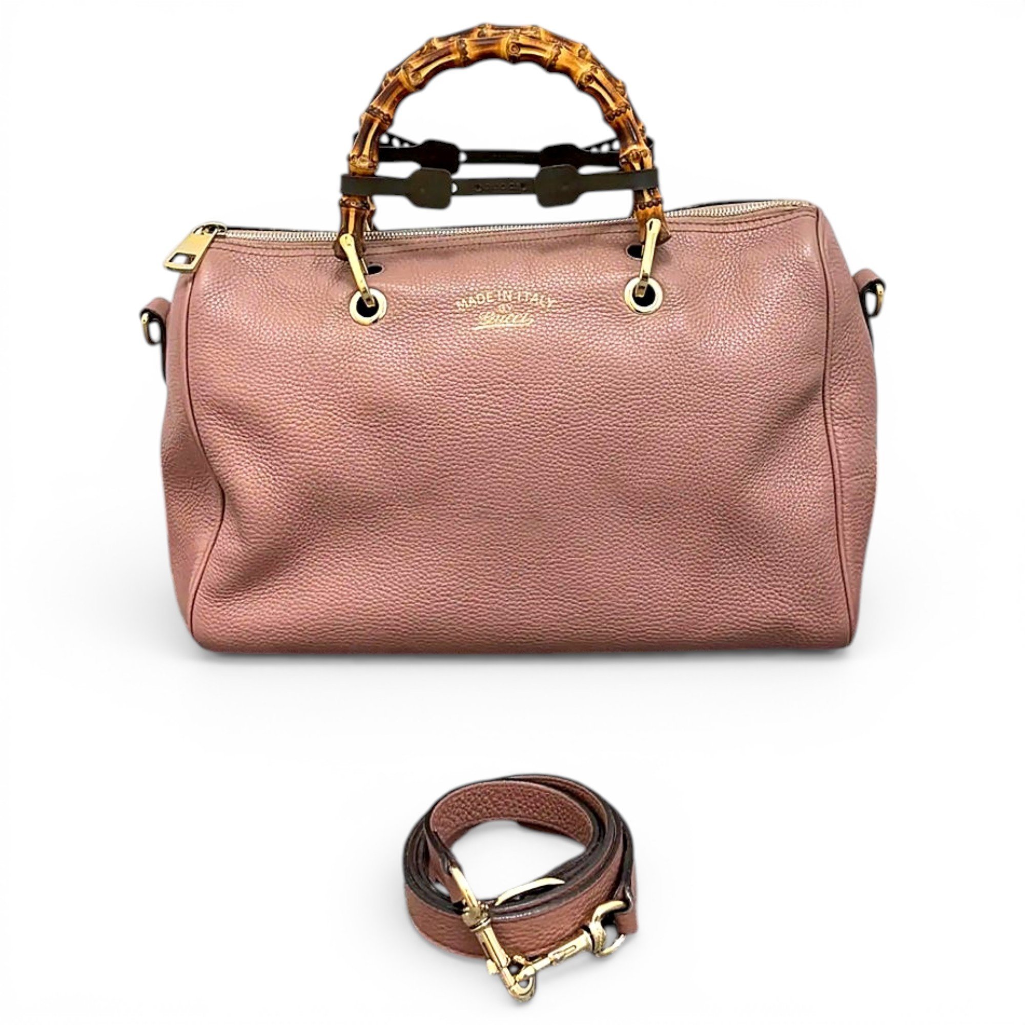 Bamboo Shopper leather handbag