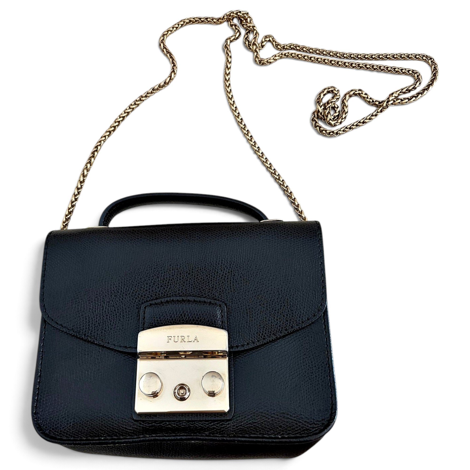 Metropolis leather clutch bag
