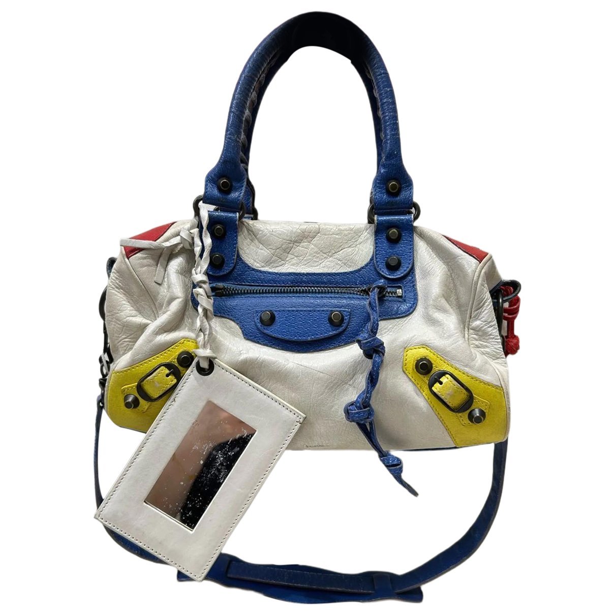 City leather handbag