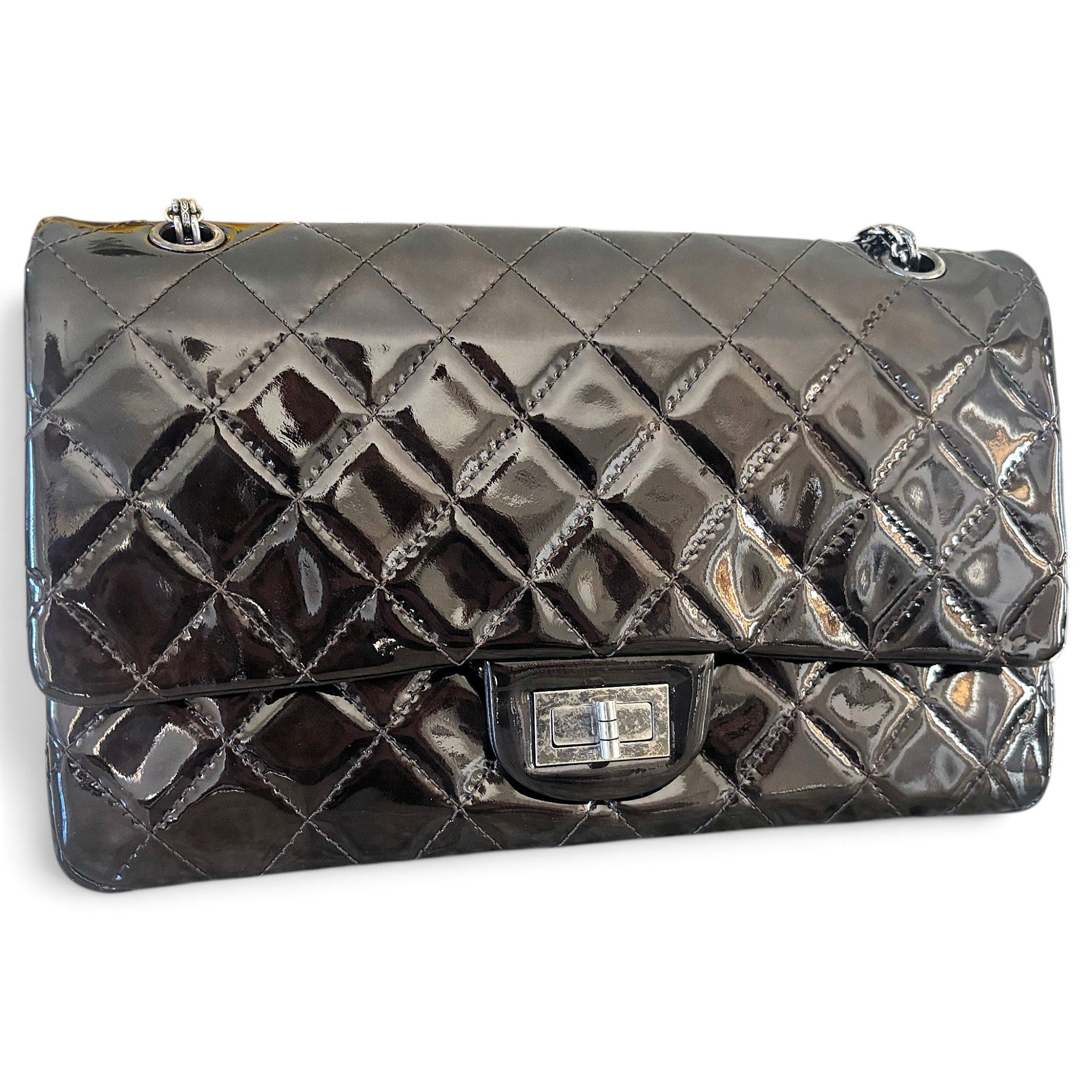 2.55 patent leather handbag