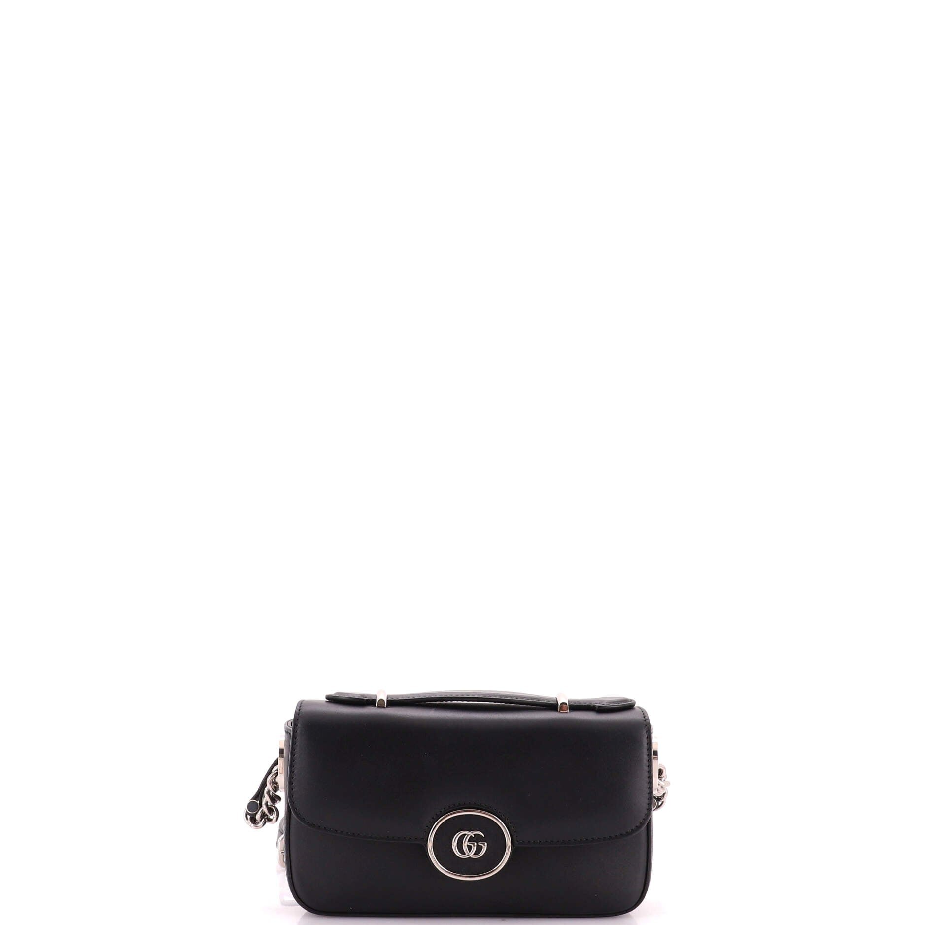 Petite GG Flap Shoulder Bag Leather Mini
