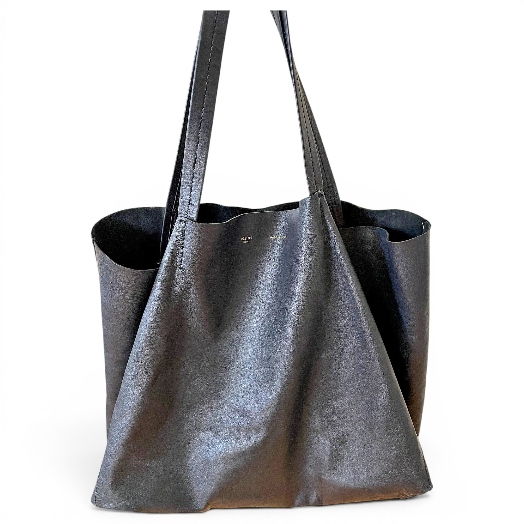 Cabas leather tote