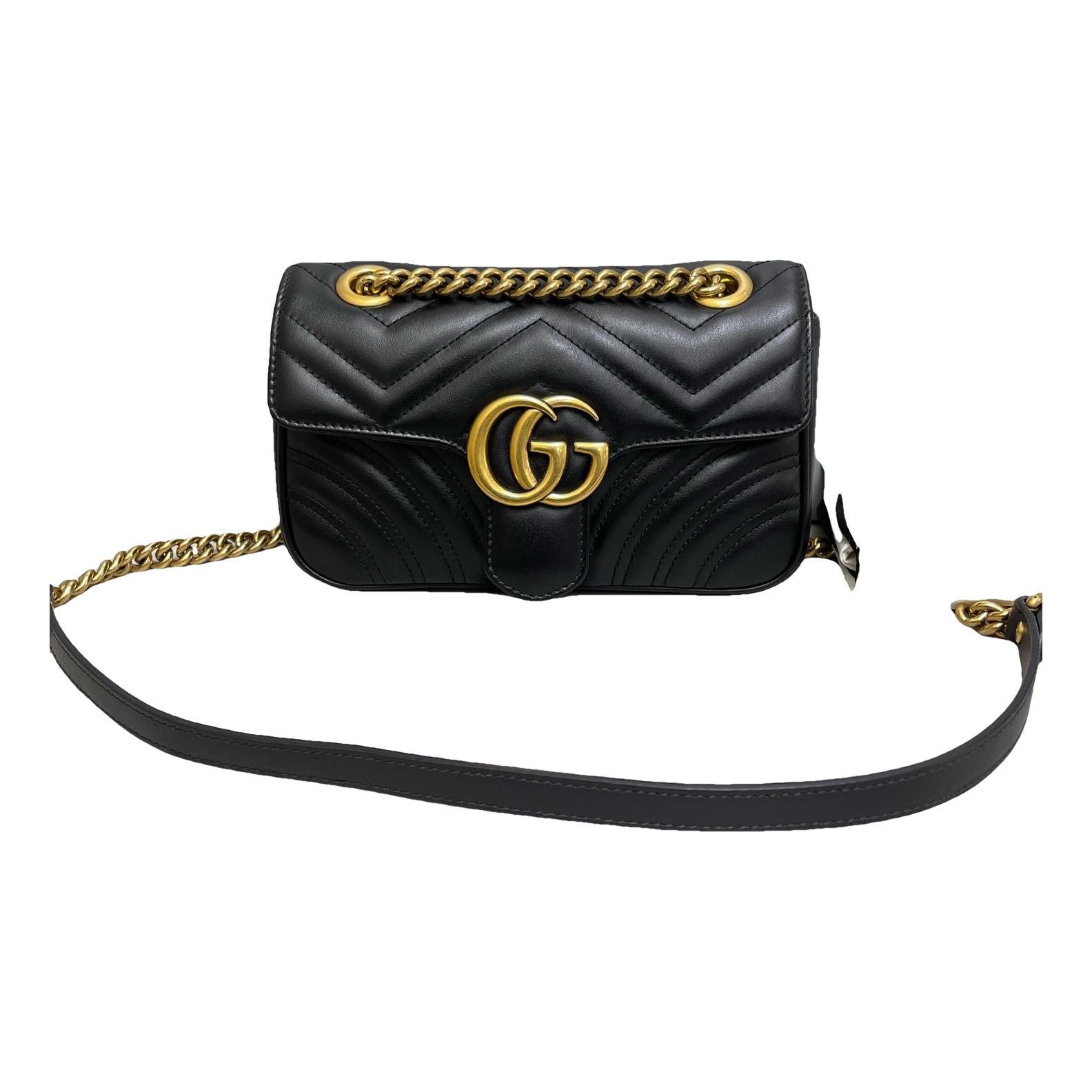 GG Marmont Flap leather crossbody bag