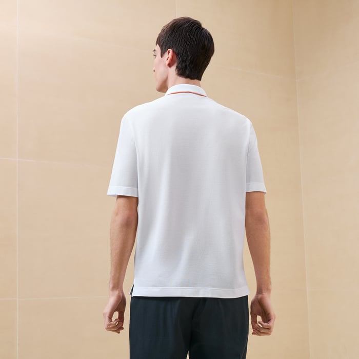Blanc "Piqures Sellier" Polo Shirt