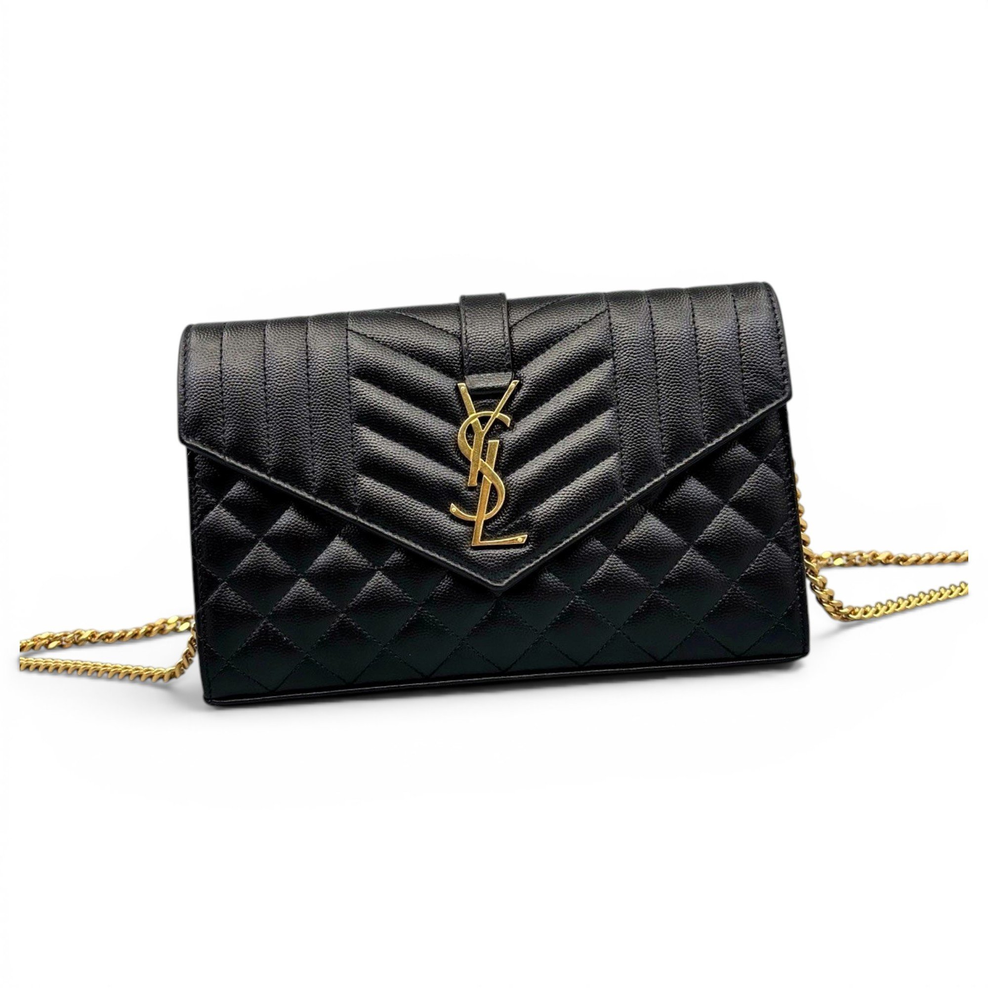Envelope leather handbag