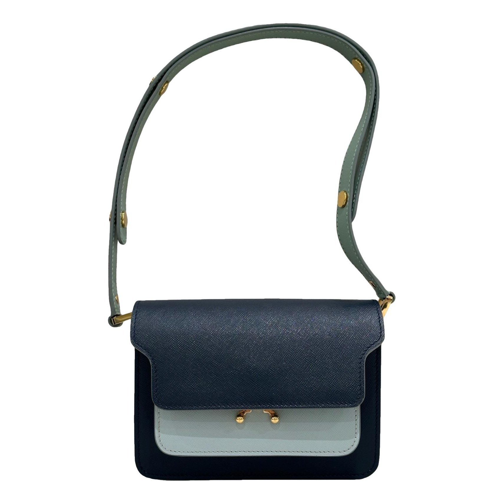 Marni Trunk leather crossbody bag