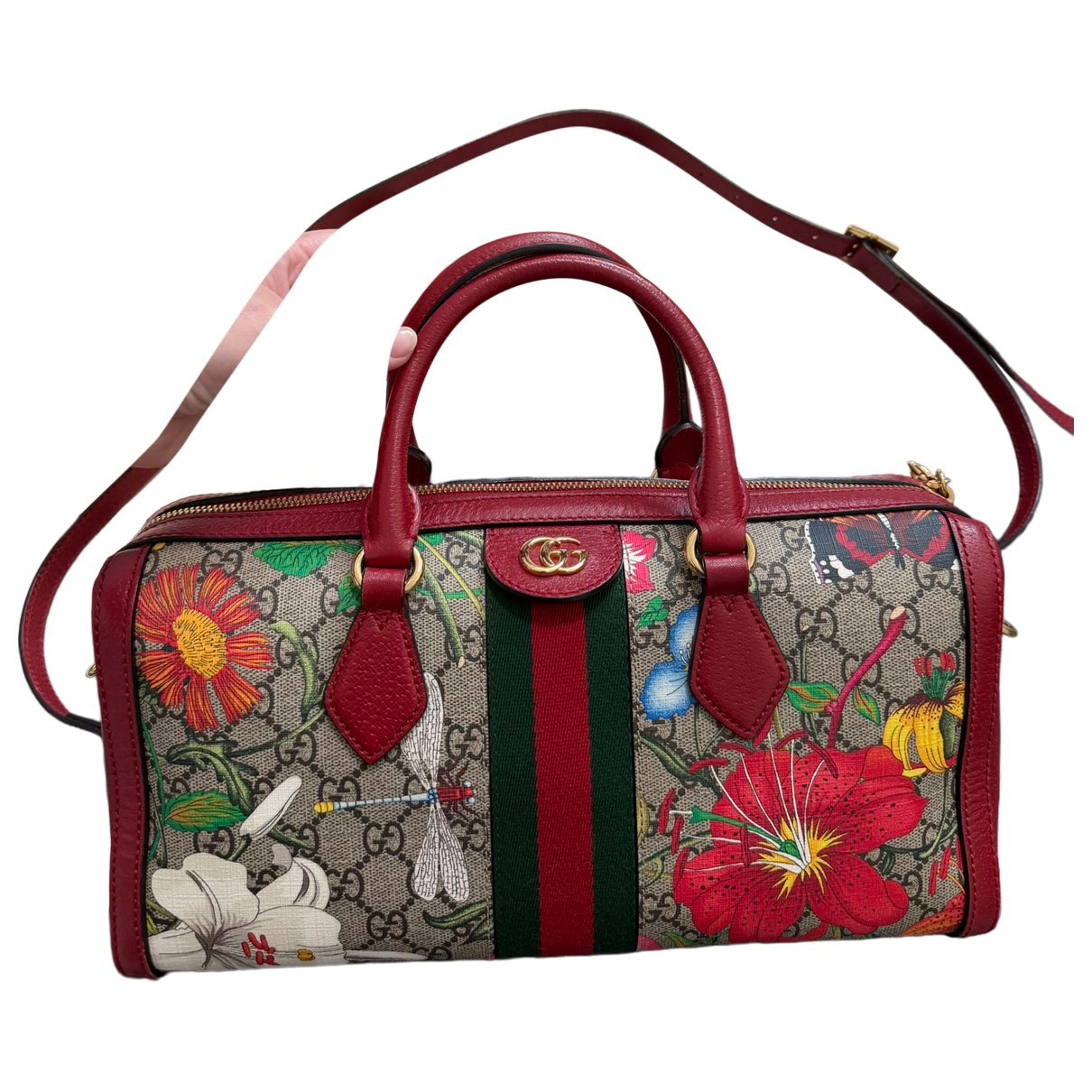 Ophidia Boston leather handbag