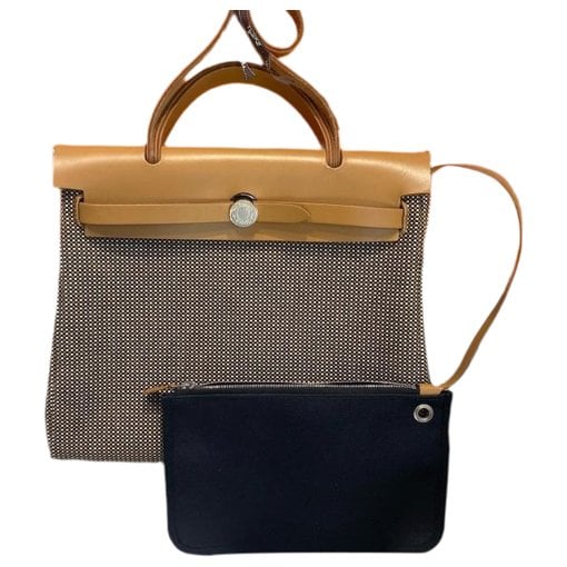 Hermes Herbag Handbag Gold Vache Leather 2021
