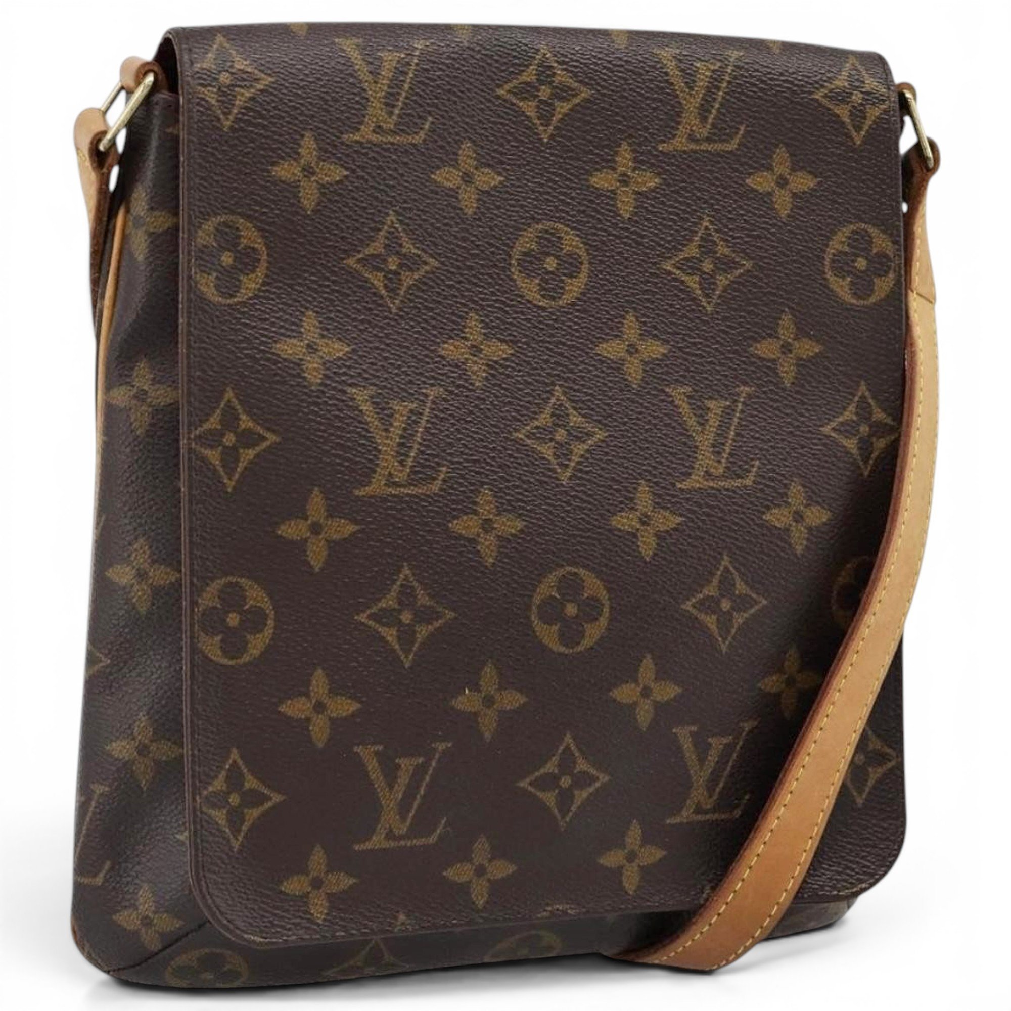 Musette leather handbag