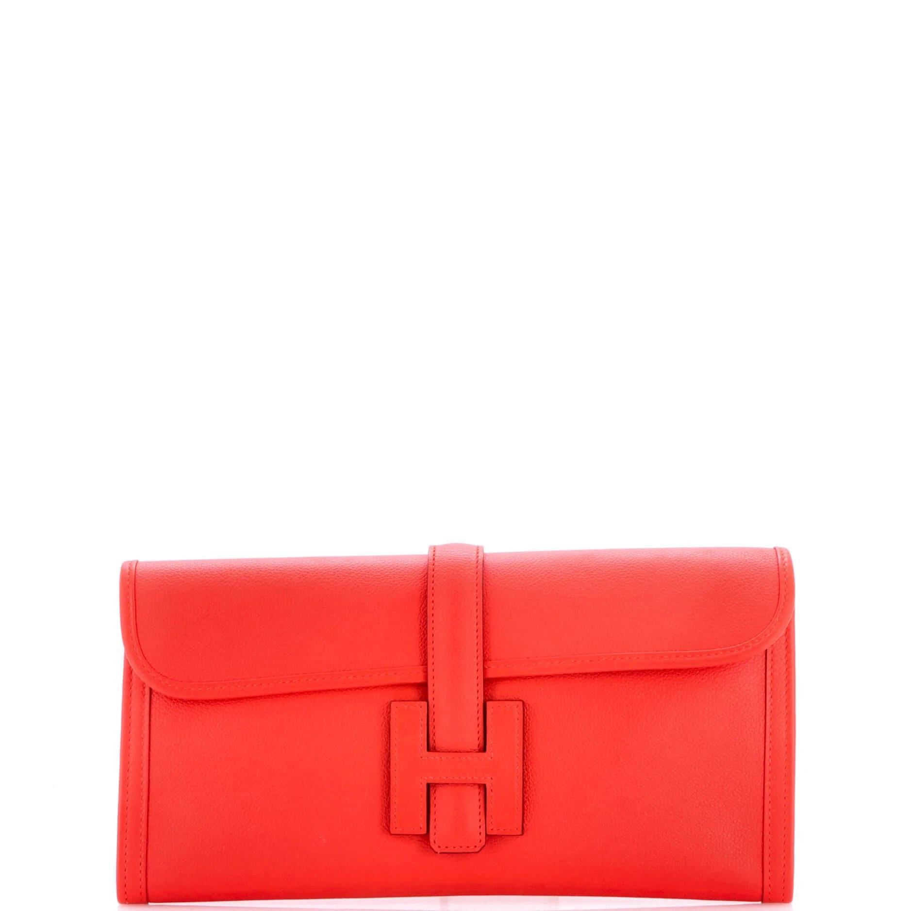Leather clutch bag
