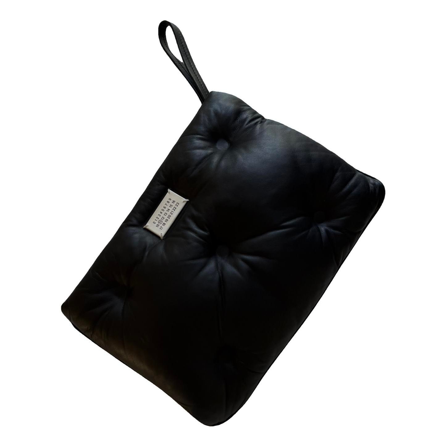 Leather clutch bag