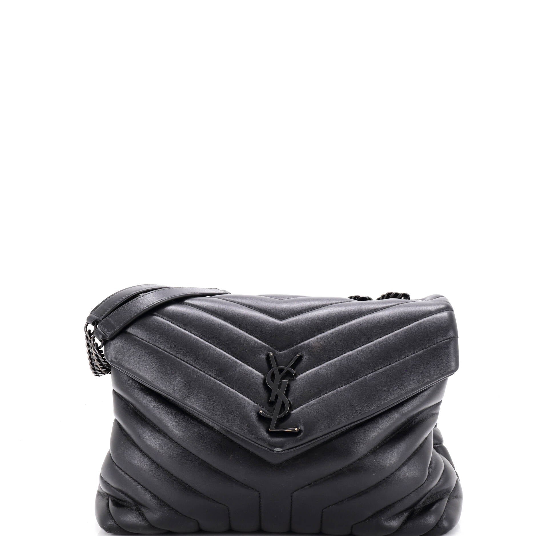 Loulou Shoulder Bag Matelasse Chevron Leather Medium