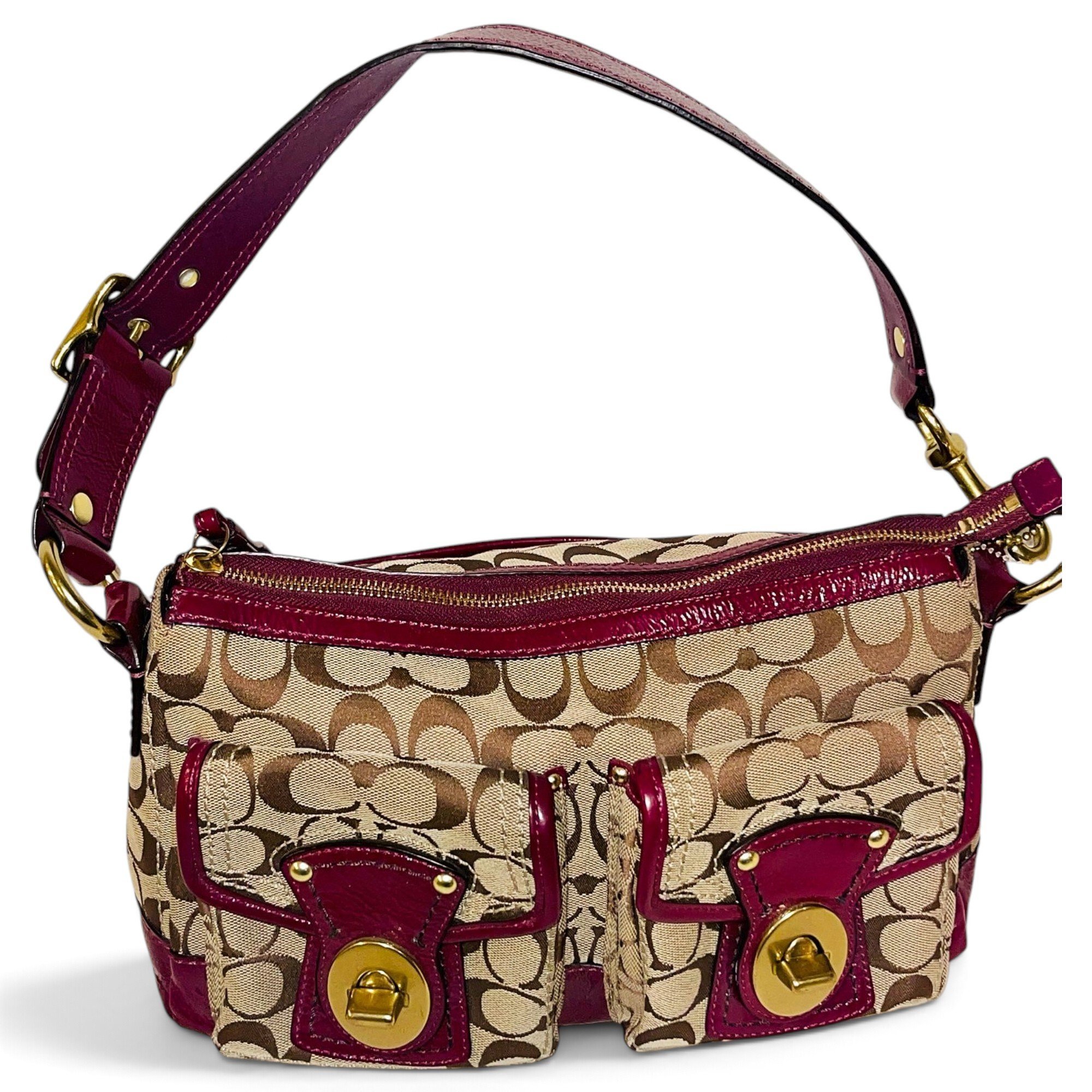 Patent leather handbag