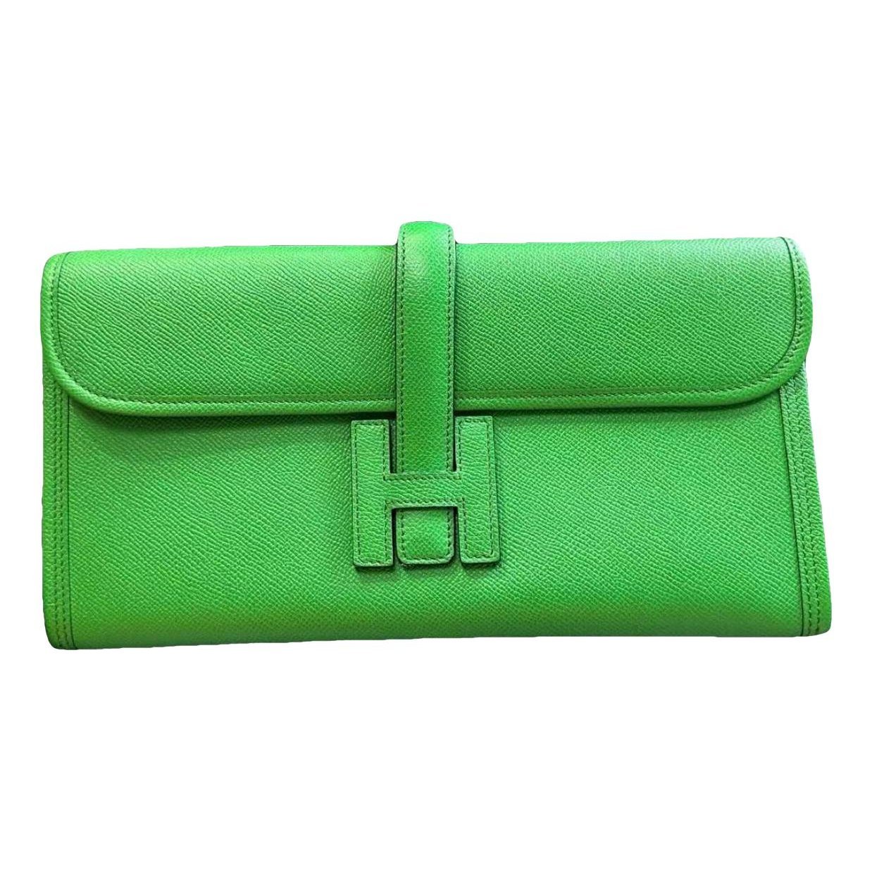 Jige leather clutch bag