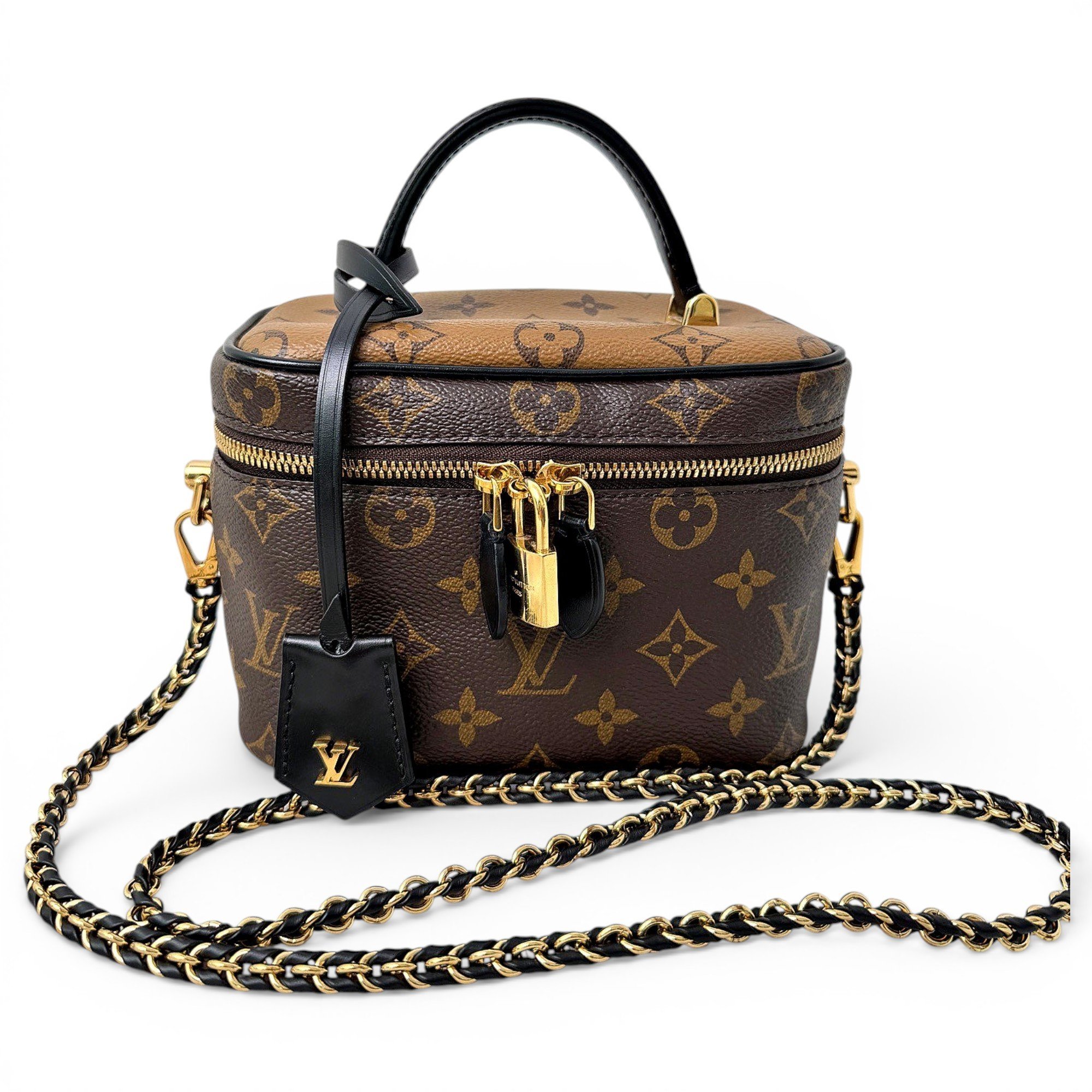 Vanity leather handbag