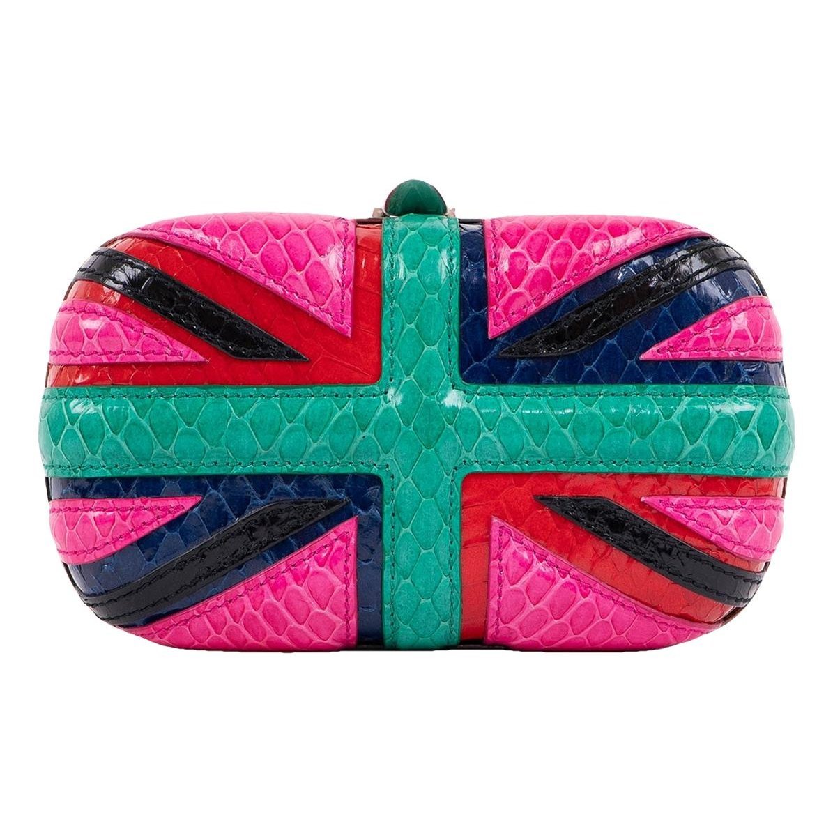 Alexander McQueen Skull leather clutch bag