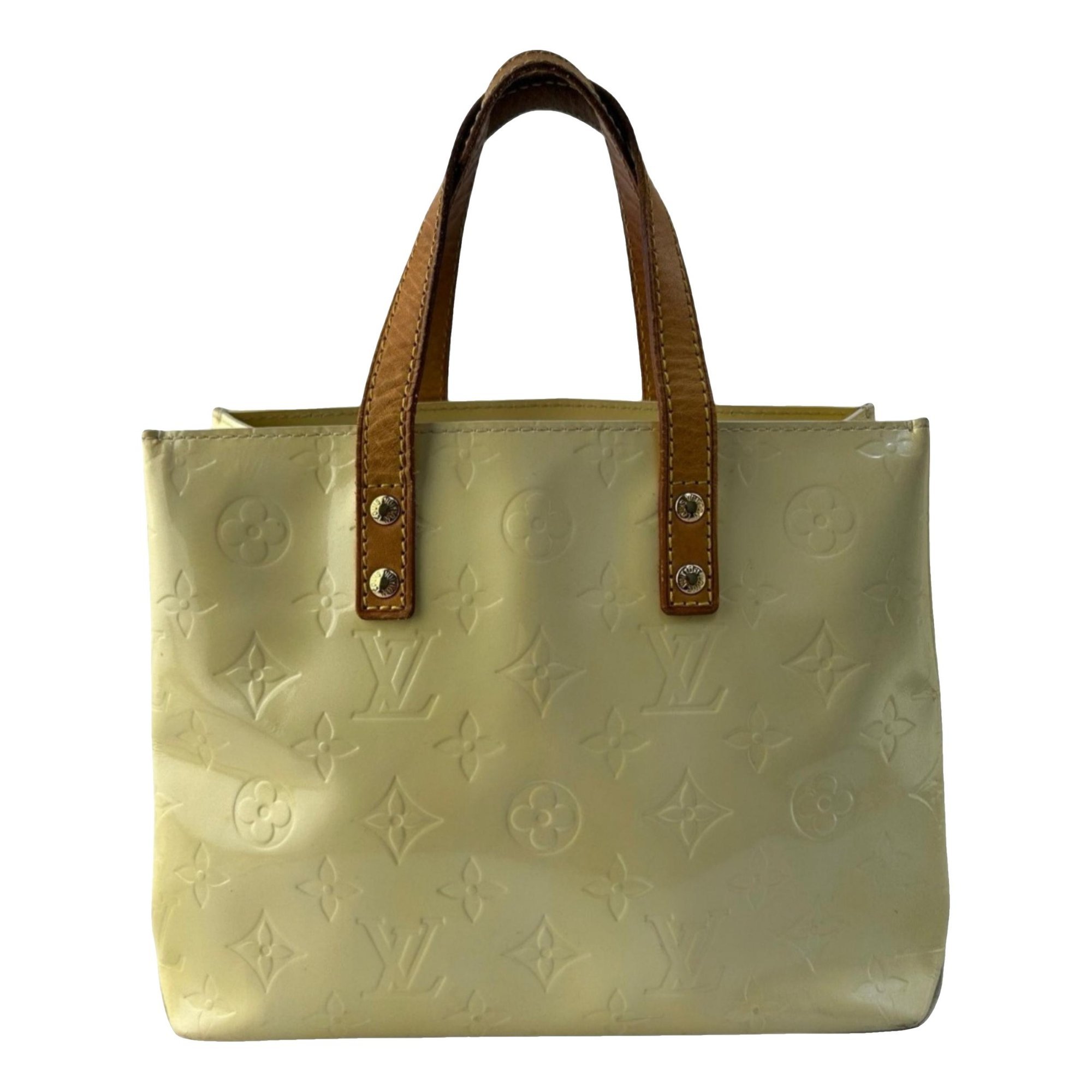 Reade patent leather handbag
