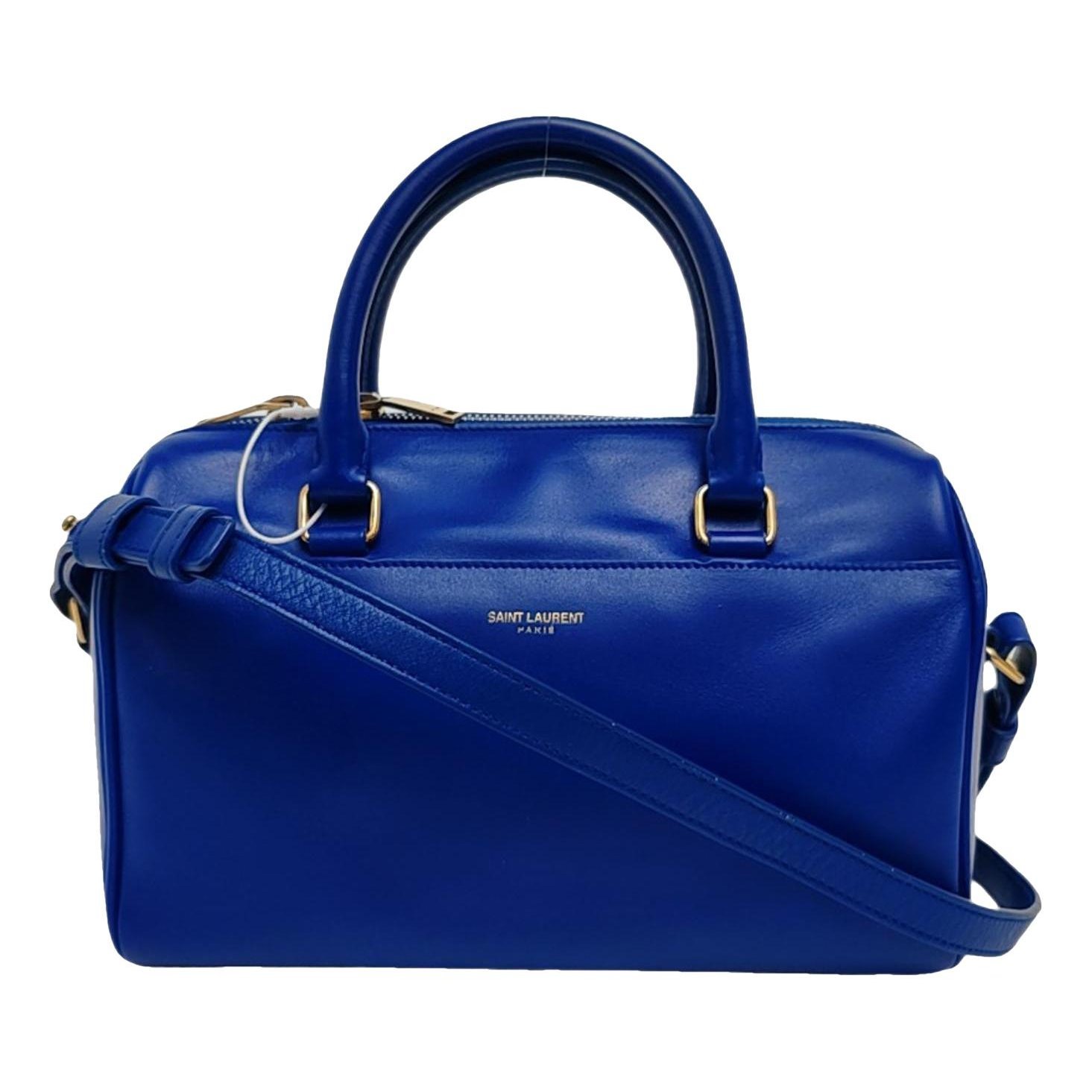 Duffle leather handbag