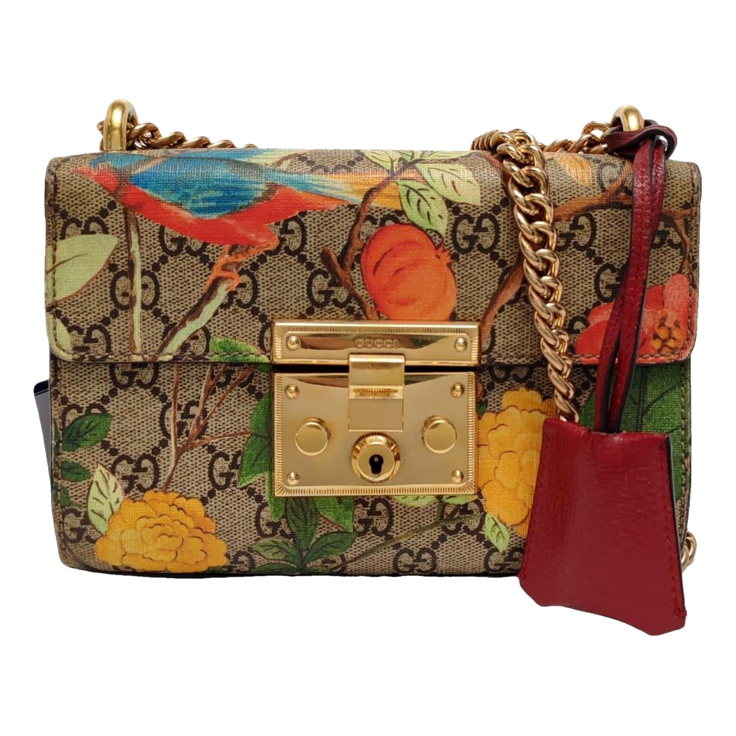 Padlock leather handbag