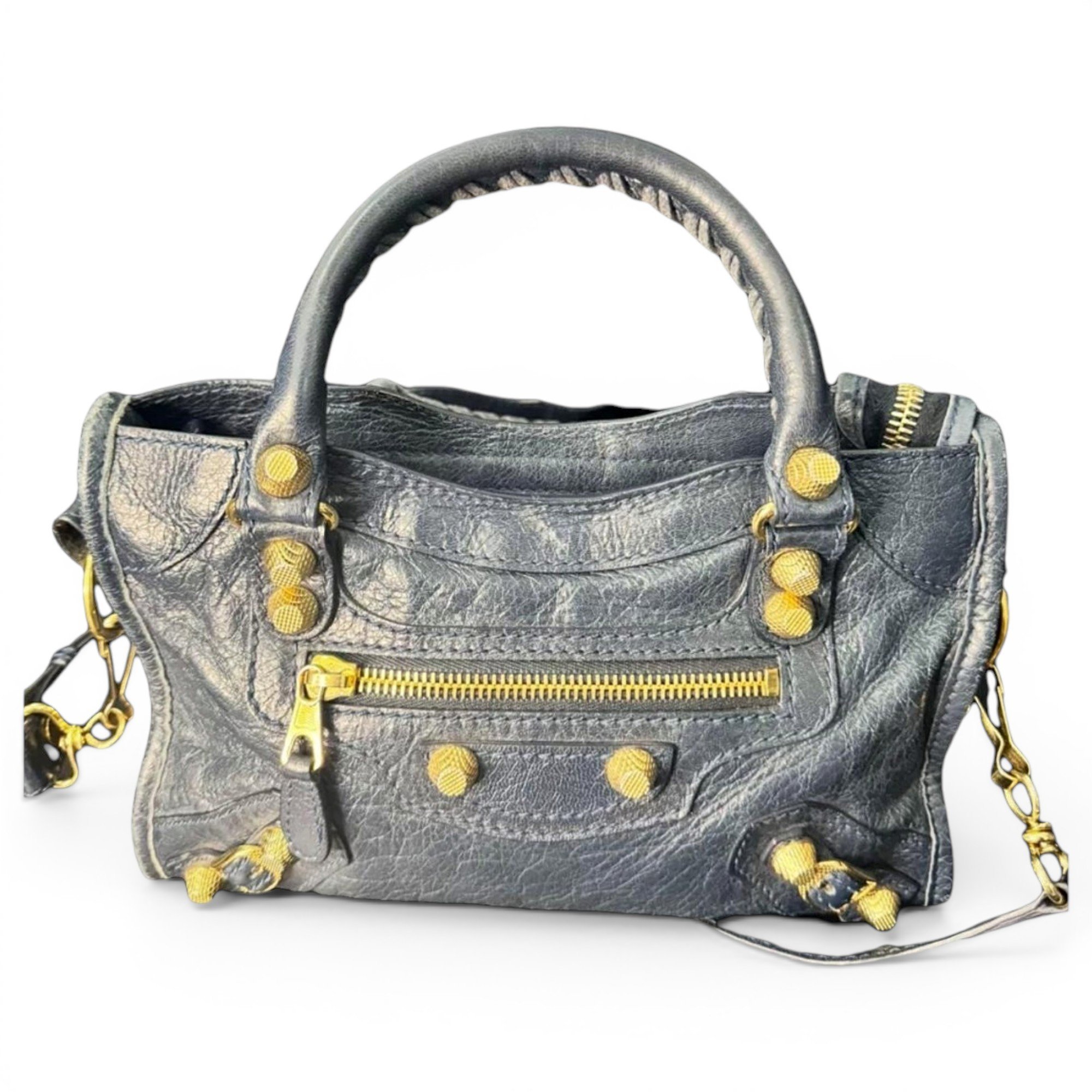 City leather handbag