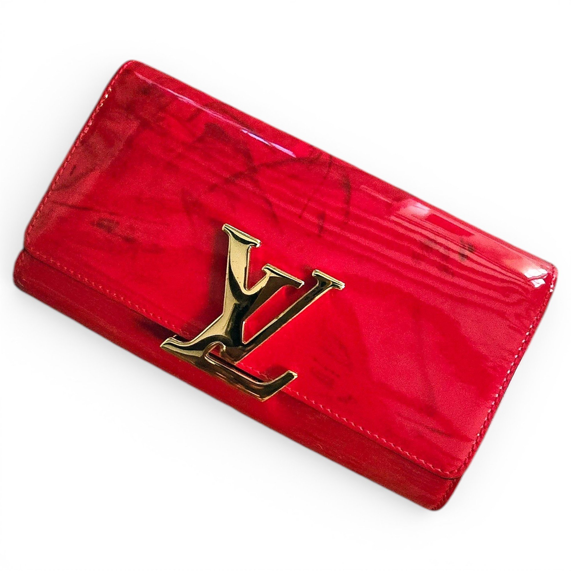 Petite Malle patent leather clutch bag