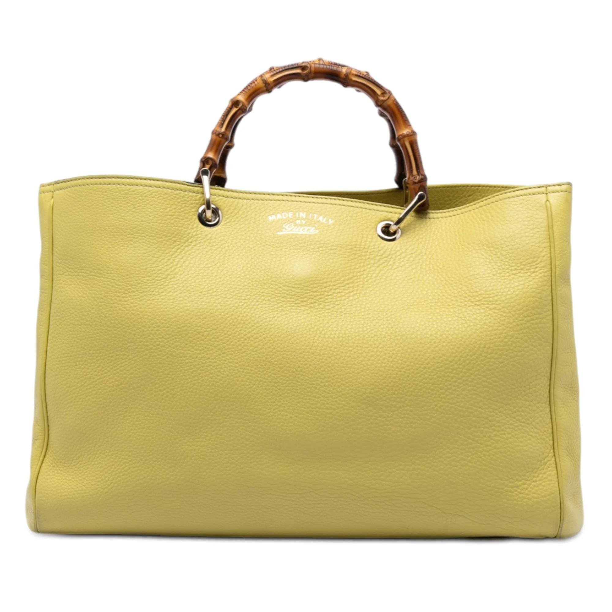 Bamboo Shopper leather satchel