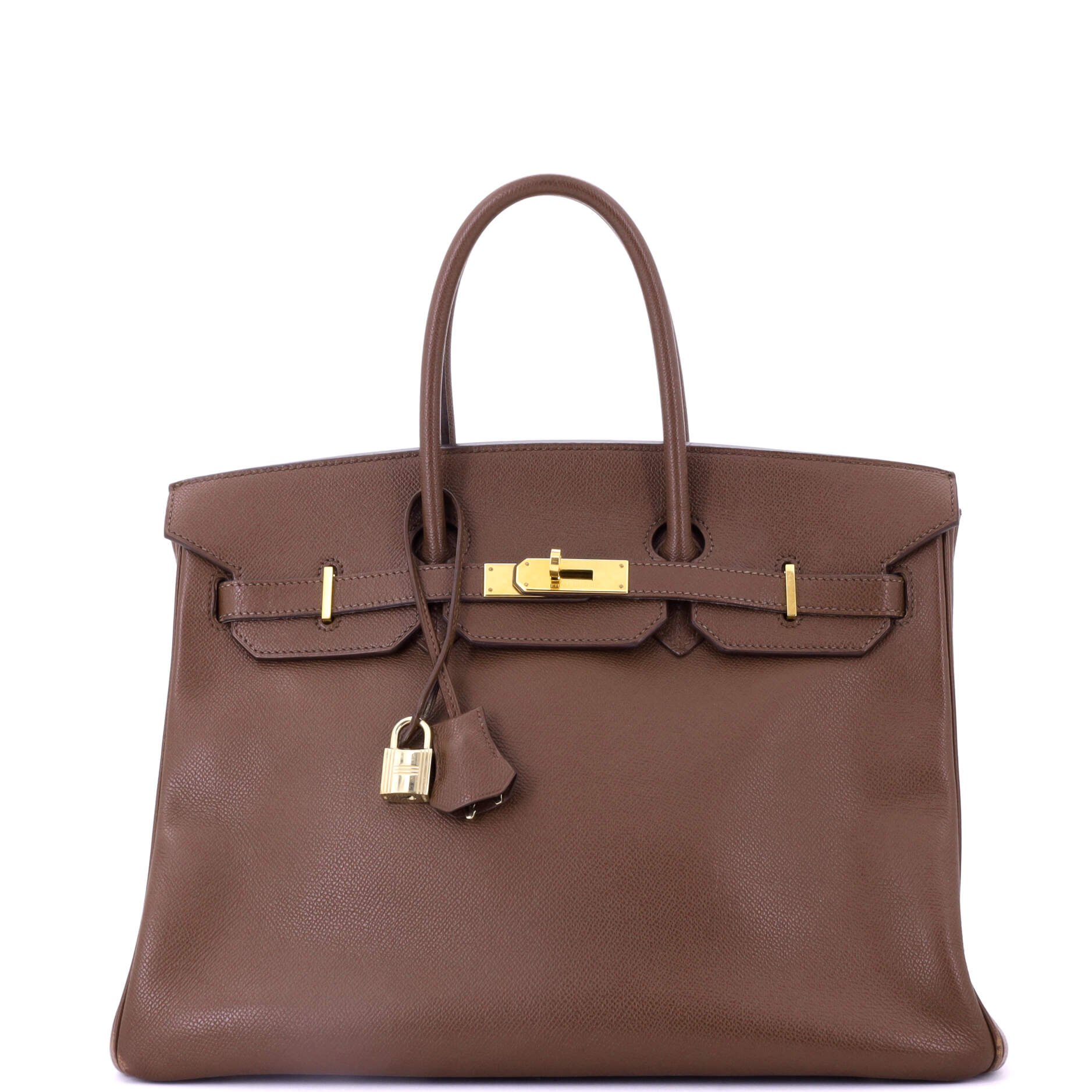 Hermes Birkin Handbag Marron Foncé Epsom with Gold Hardware 35