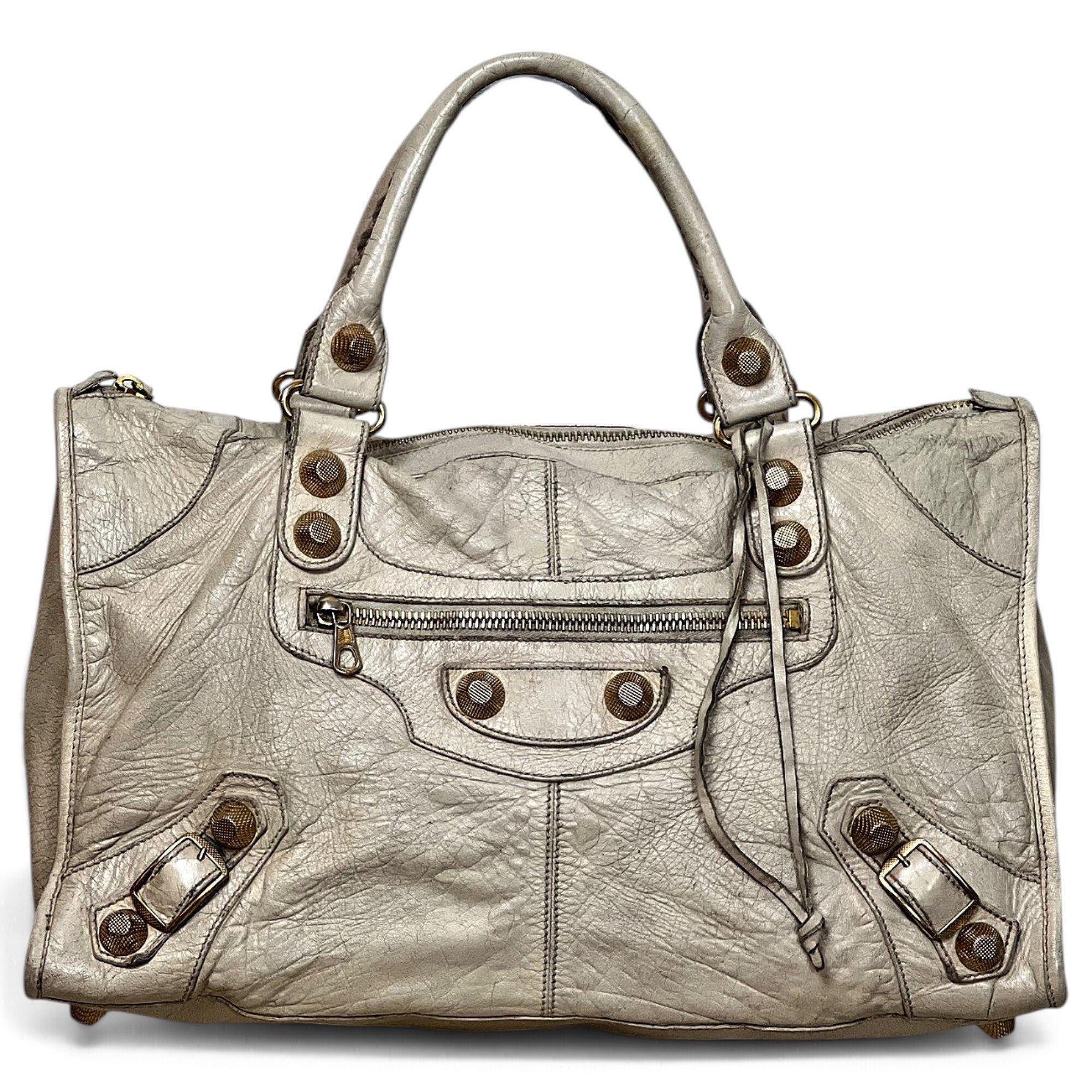 Work leather handbag