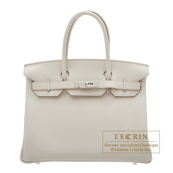 Hermes Birkin bag 30 Beton Togo leather Silver hardware