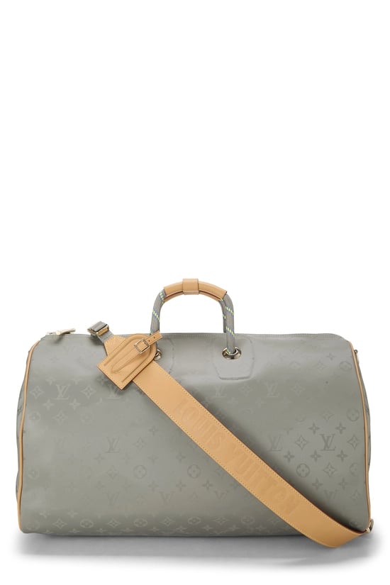 Grey Monogram Titanium Keepall Bandouliere 50