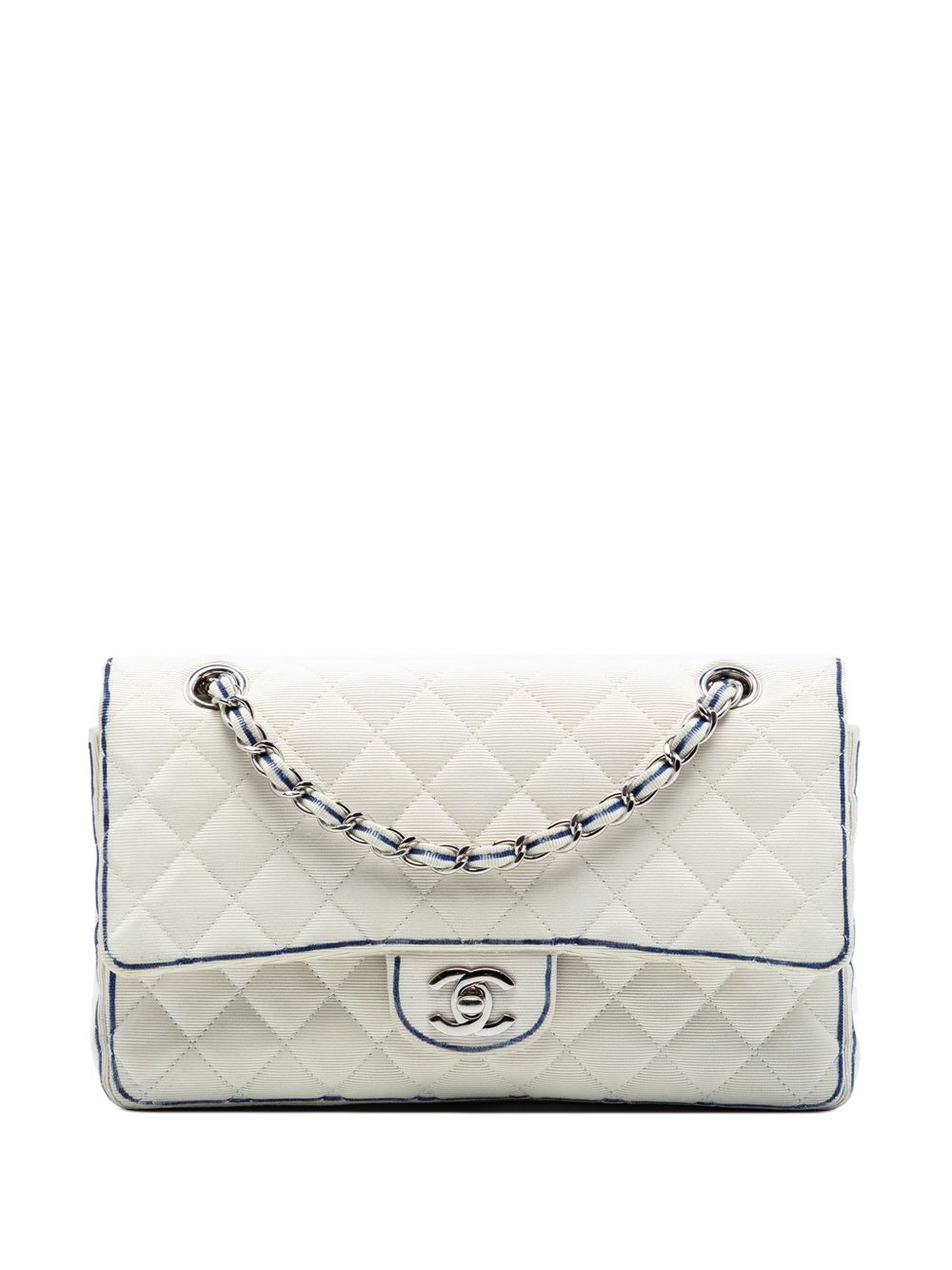 2014 Medium Classic Printed Grosgrain Double Flap shoulder bag