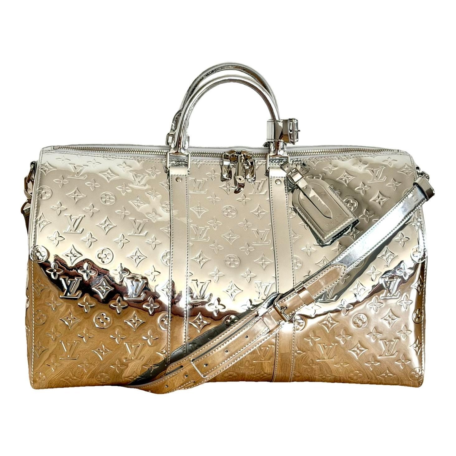 Keepall leather travel bag