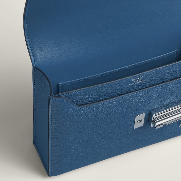 Bleu Tie Verrou Chaine Mini Bag