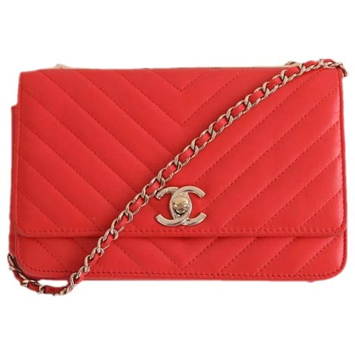 Trendy CC Wallet on Chain leather mini bag