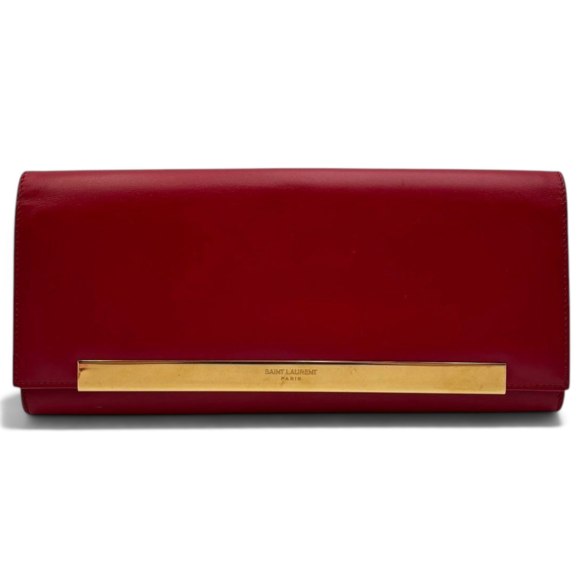 Leather clutch bag