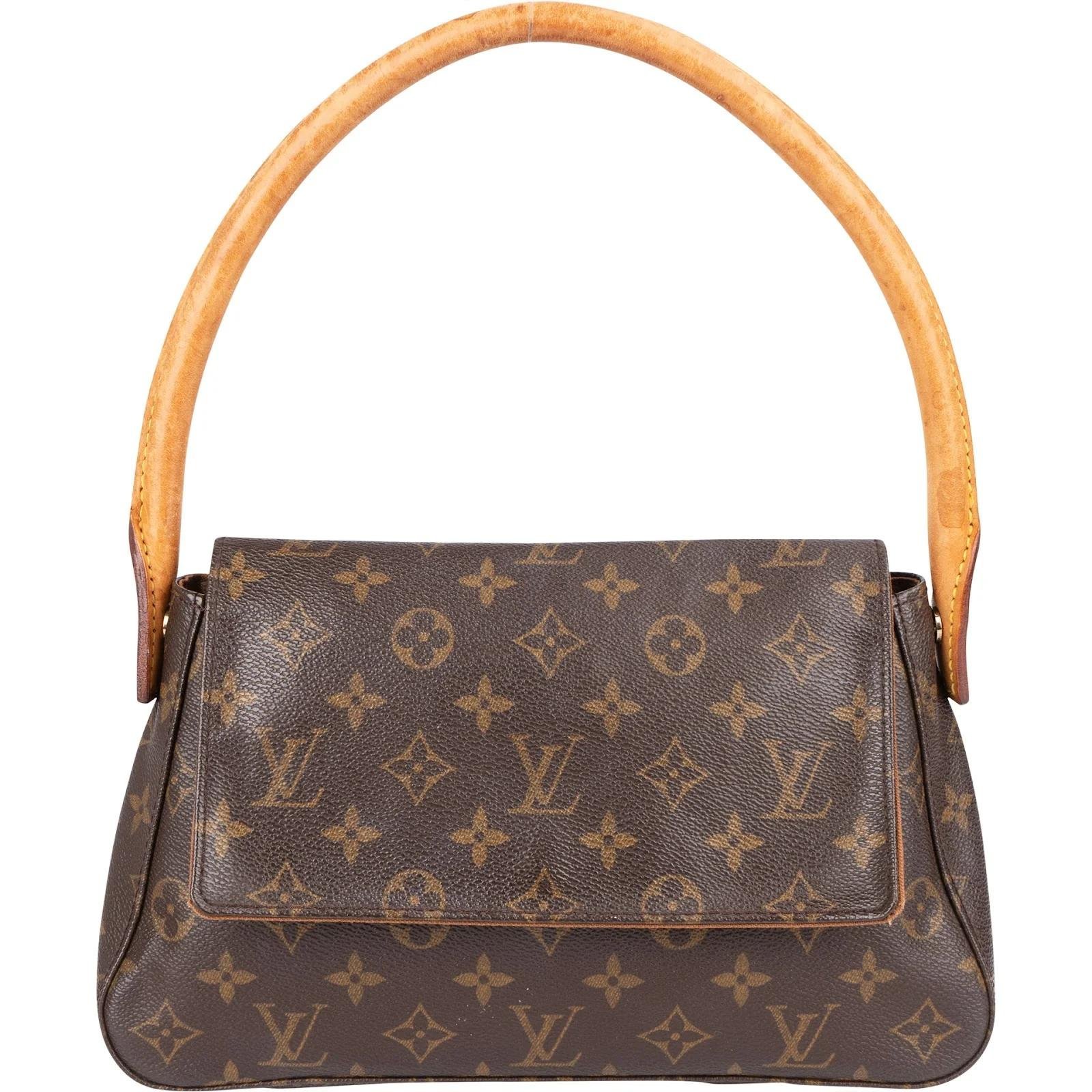 Looping leather handbag
