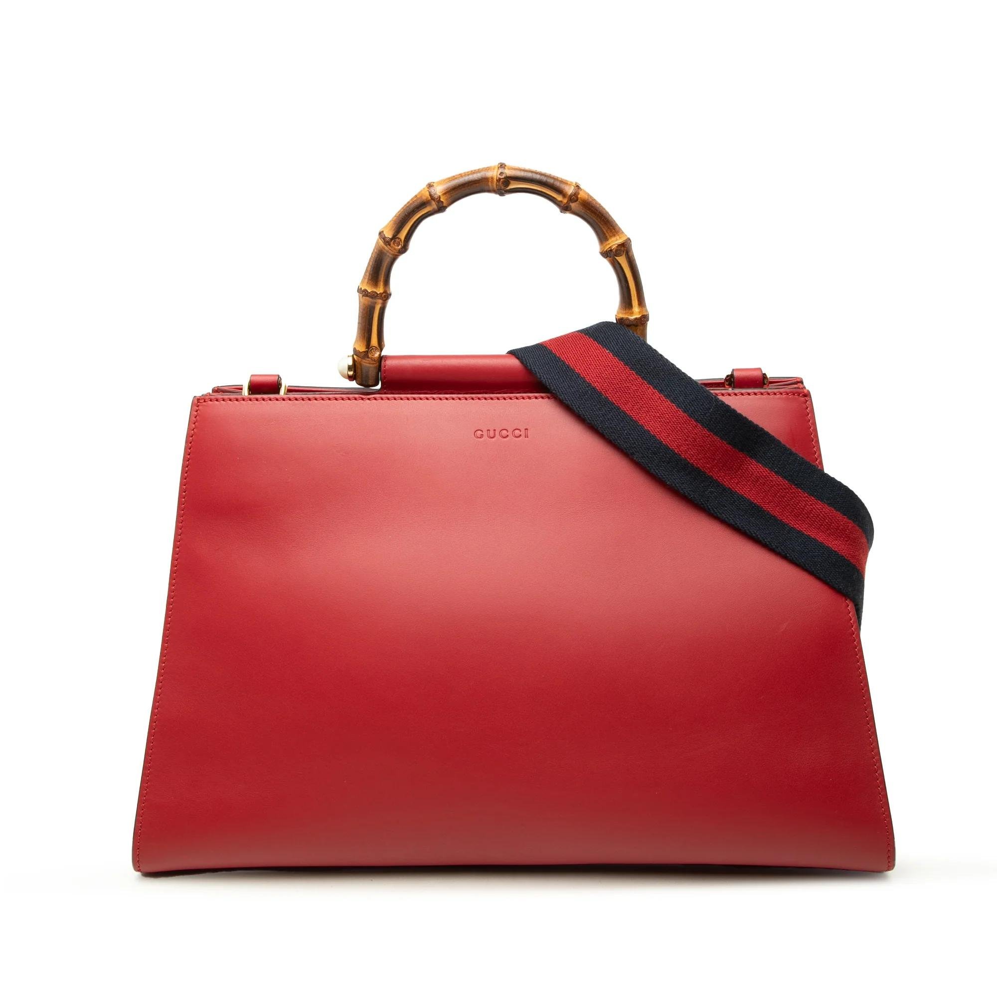Bamboo leather handbag