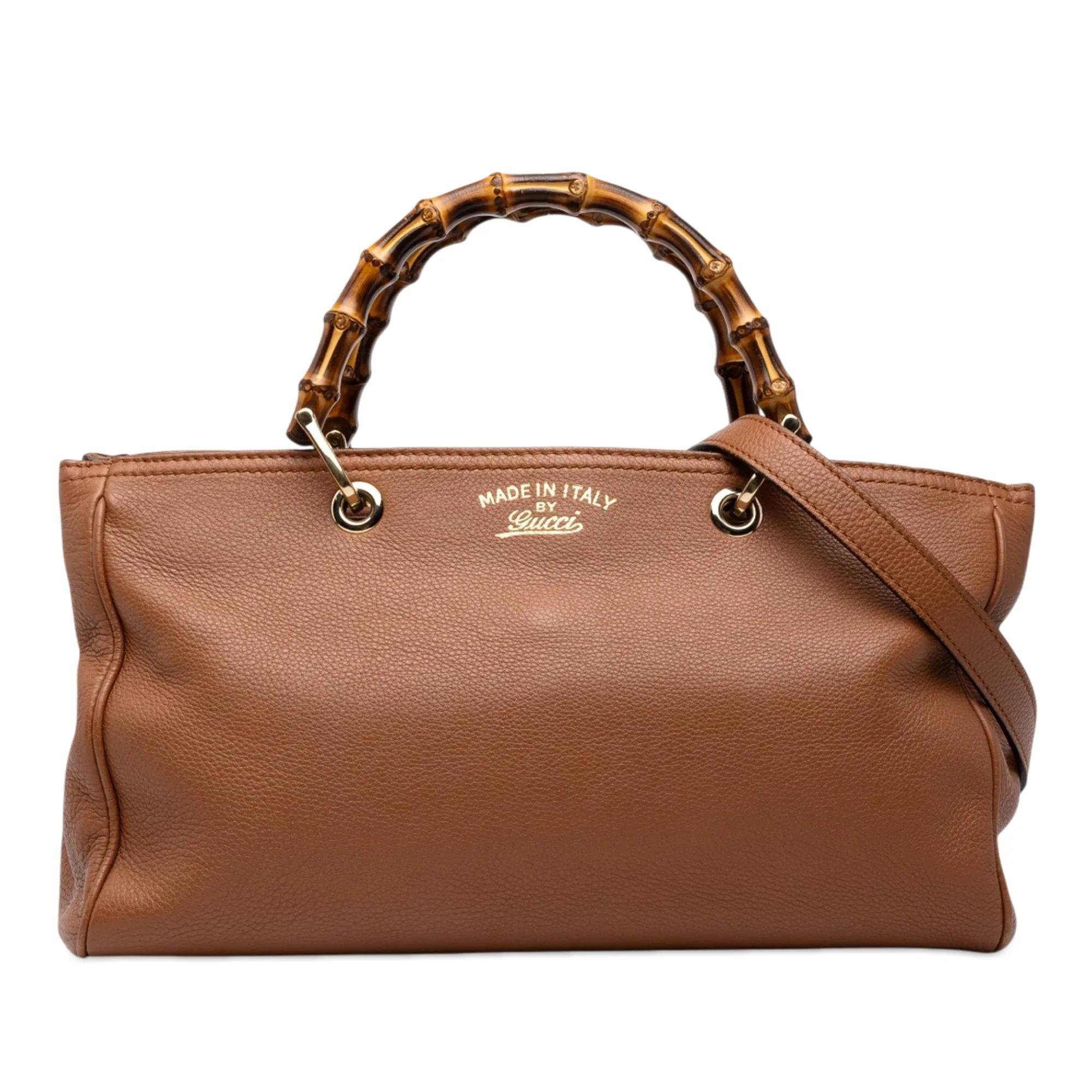 Bamboo leather handbag