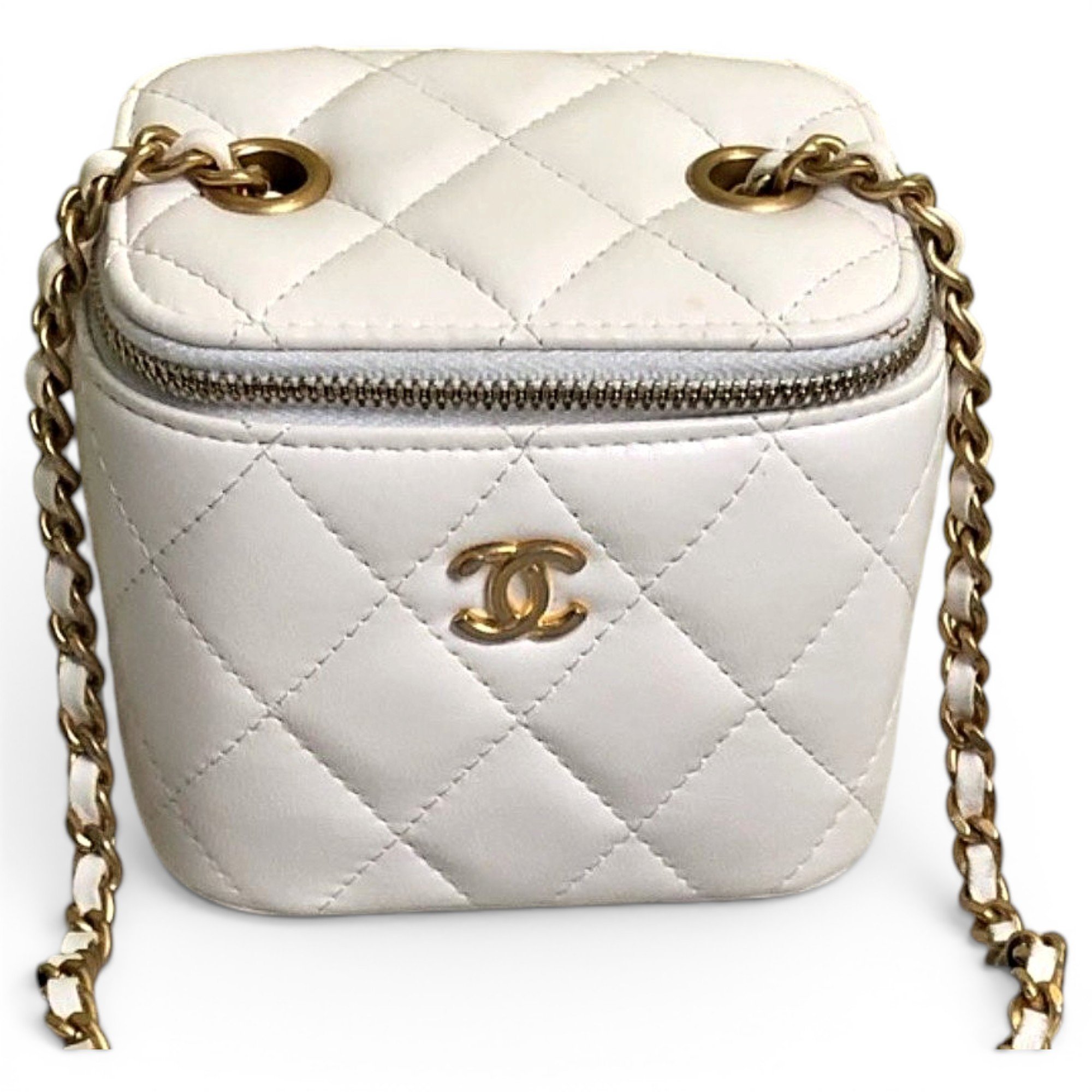 Vanity leather handbag