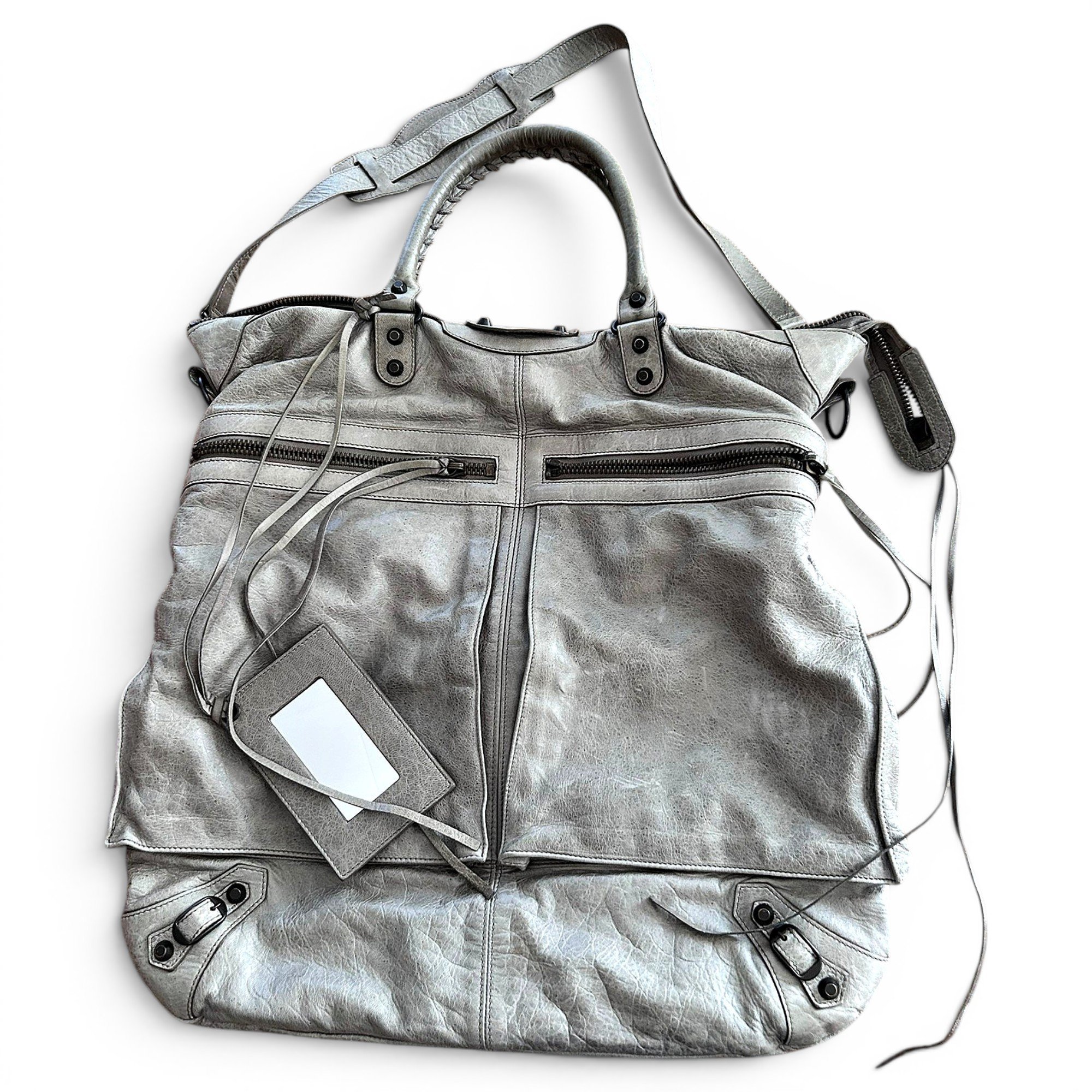 Courier XL leather crossbody bag