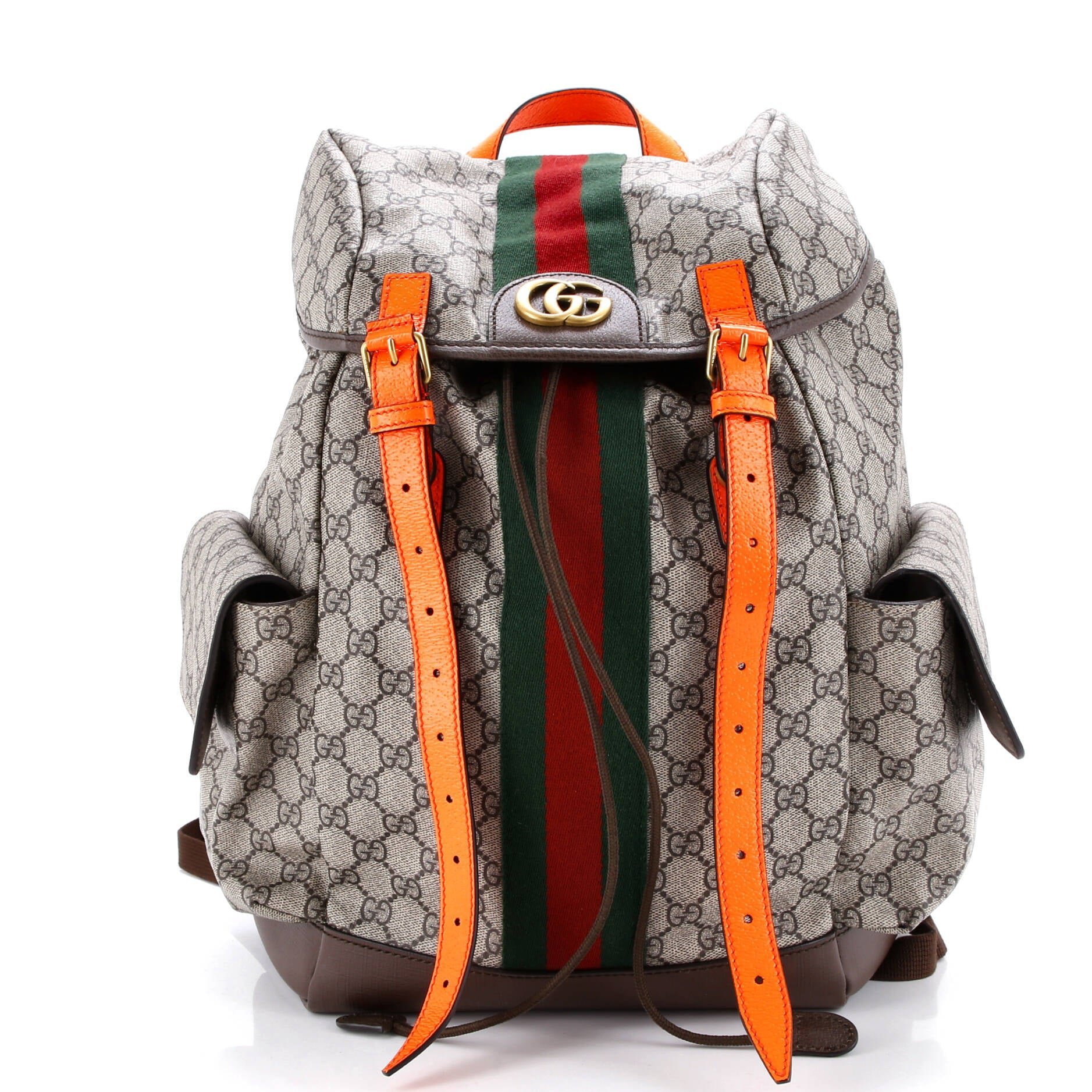 Gucci Ophidia Flap Backpack GG Coated Canvas Medium