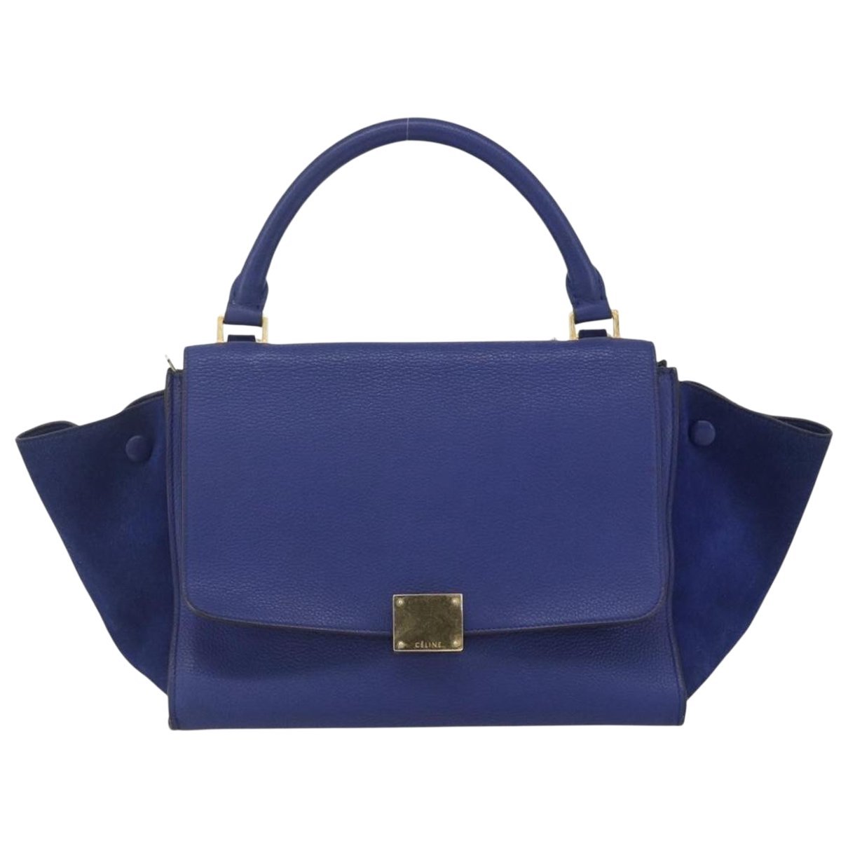 Trapèze leather handbag