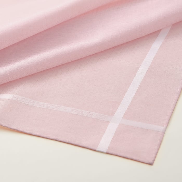 Rose Clair Jacquard d'H Handkerchief
