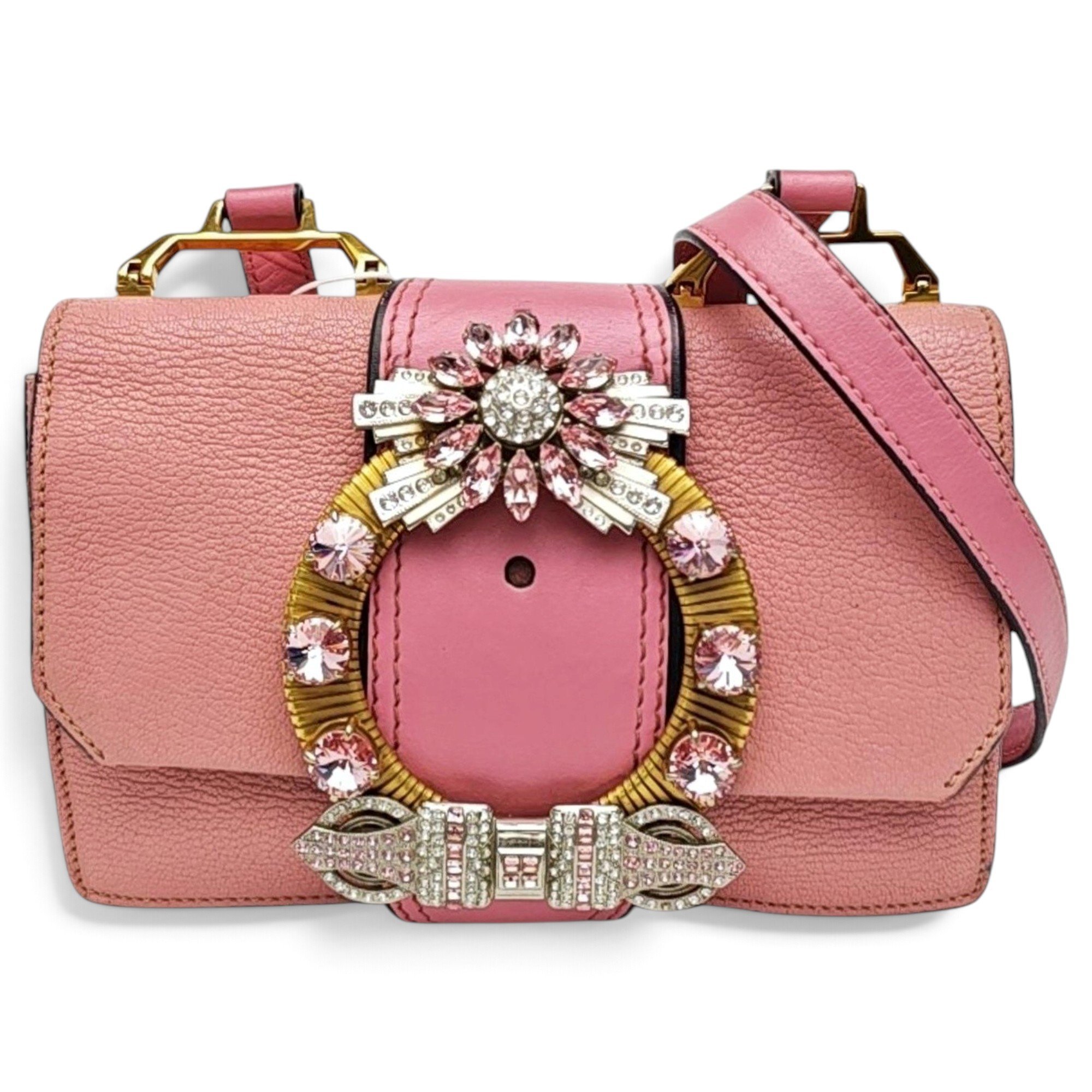 Miu Lady leather handbag