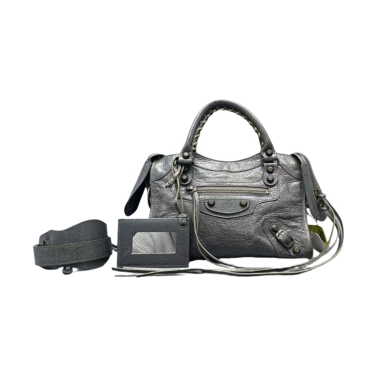 City leather handbag
