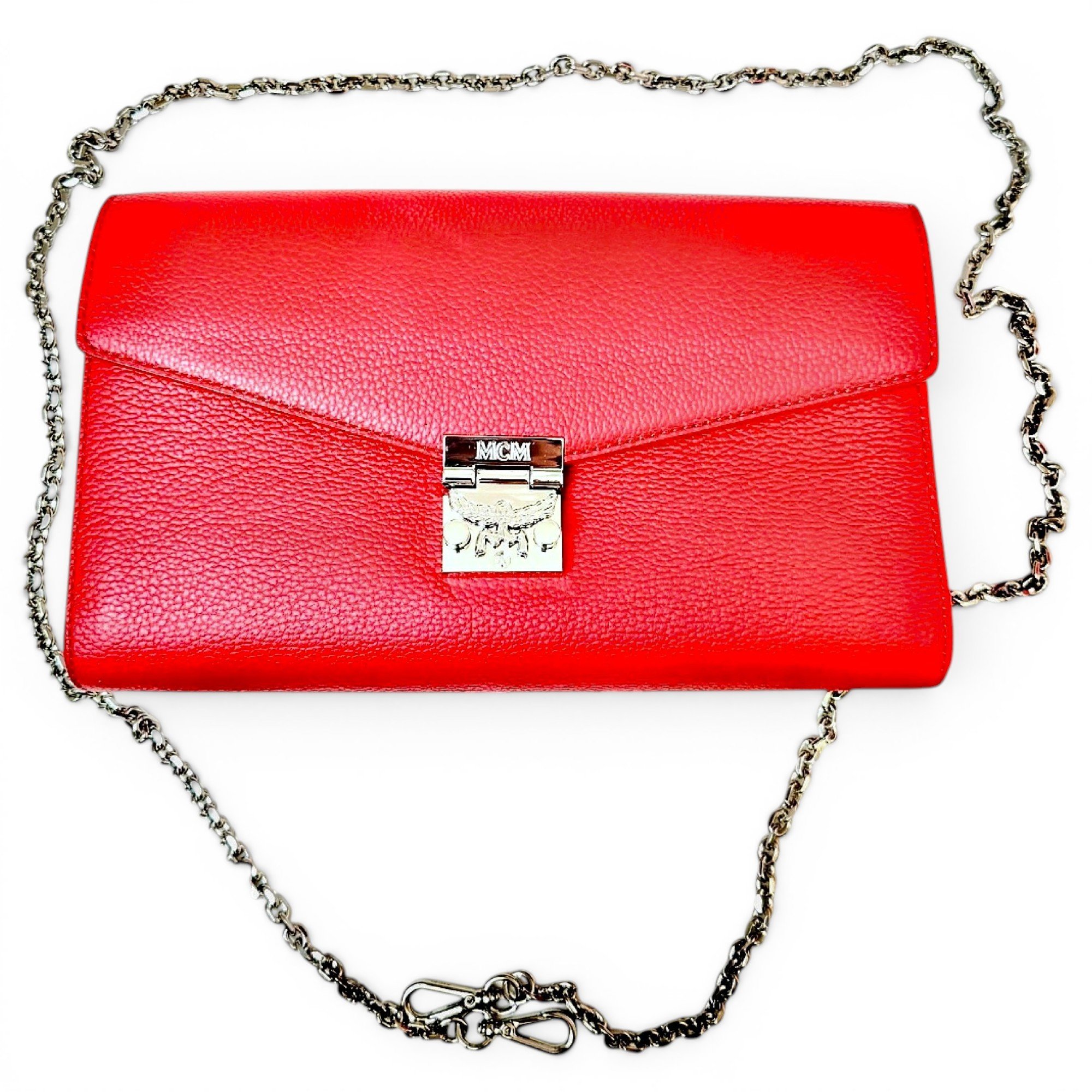 Leather clutch bag