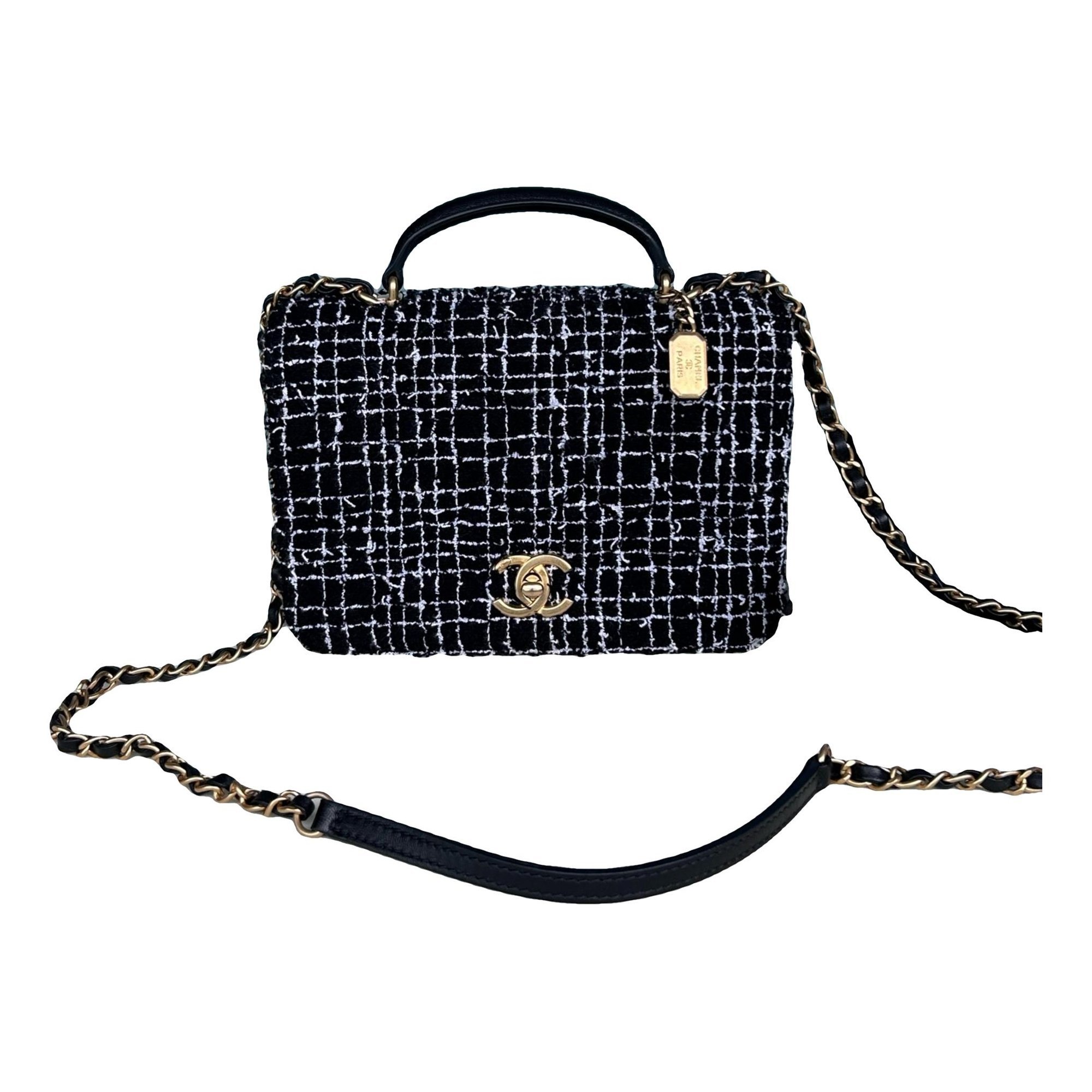 Statement tweed handbag